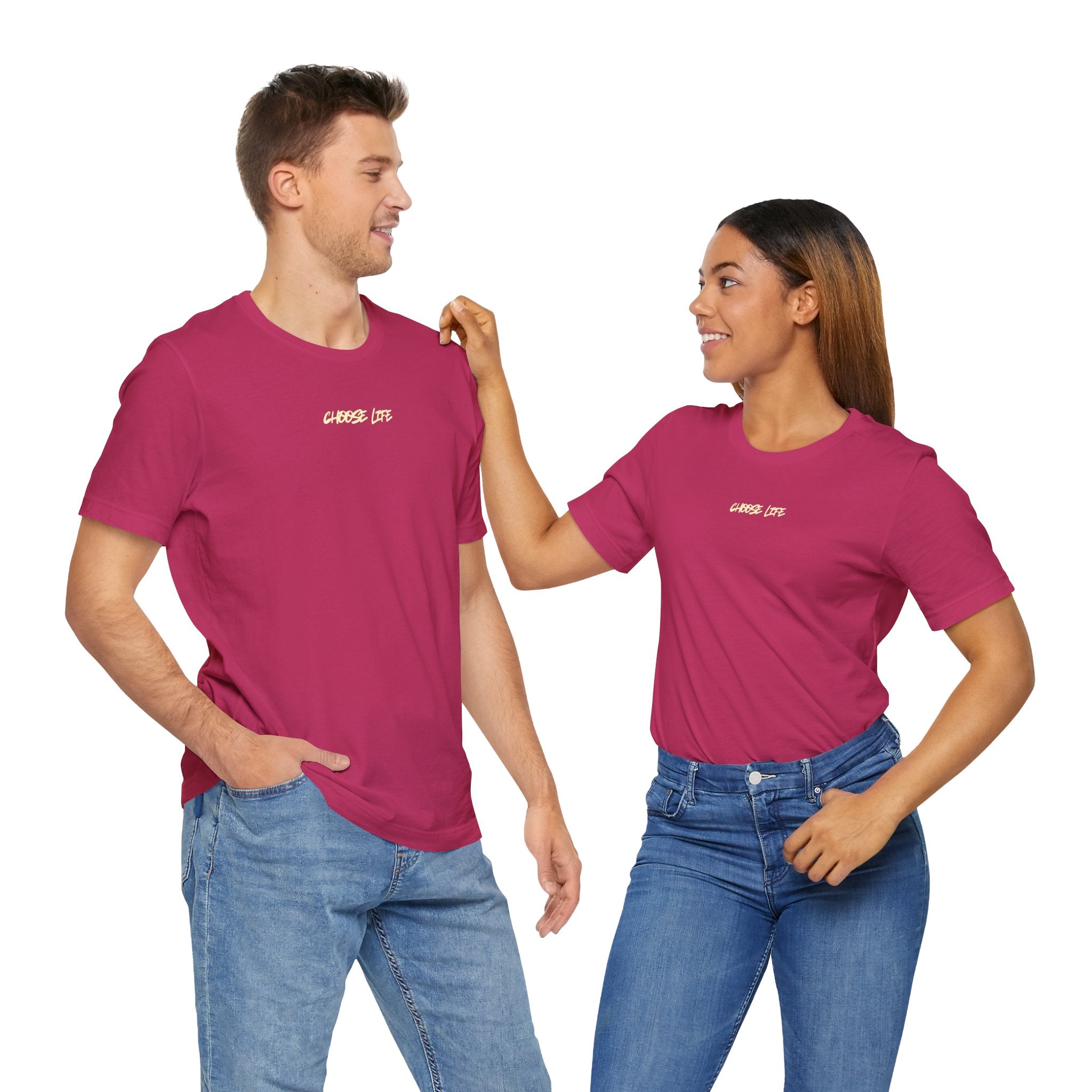 Choose Life - Unisex Tee by @thecrunchycatholicmom