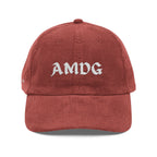 AMDG Vintage Embroidery Corduroy Cap