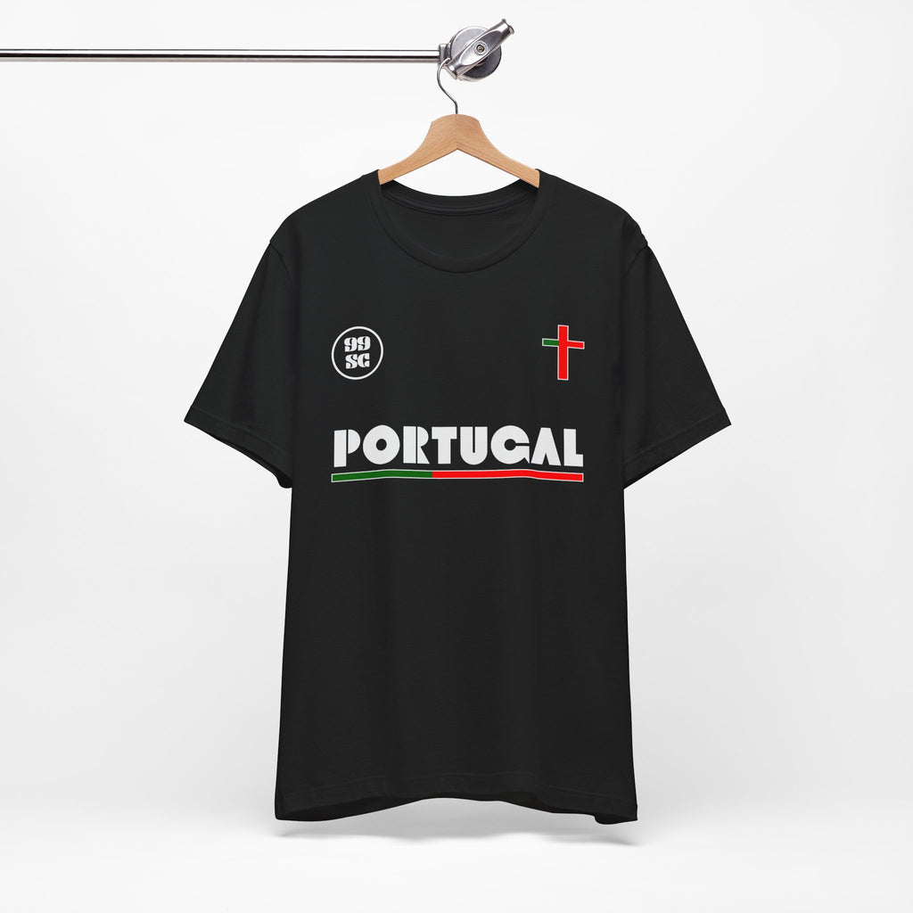 Our Lady of Fátima Catholic T-Shirt · Portugal Soccer Tee · Marian Devotion Apparel · Made in USA · 100% Profits Donated · 2026