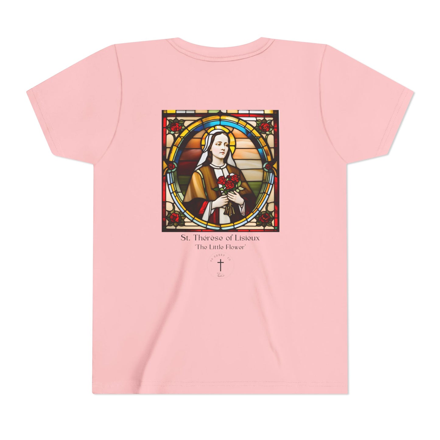 St. Therese of Lisieux Design - Unisex - Youth Short Sleeve Tee - Graphic Shirt