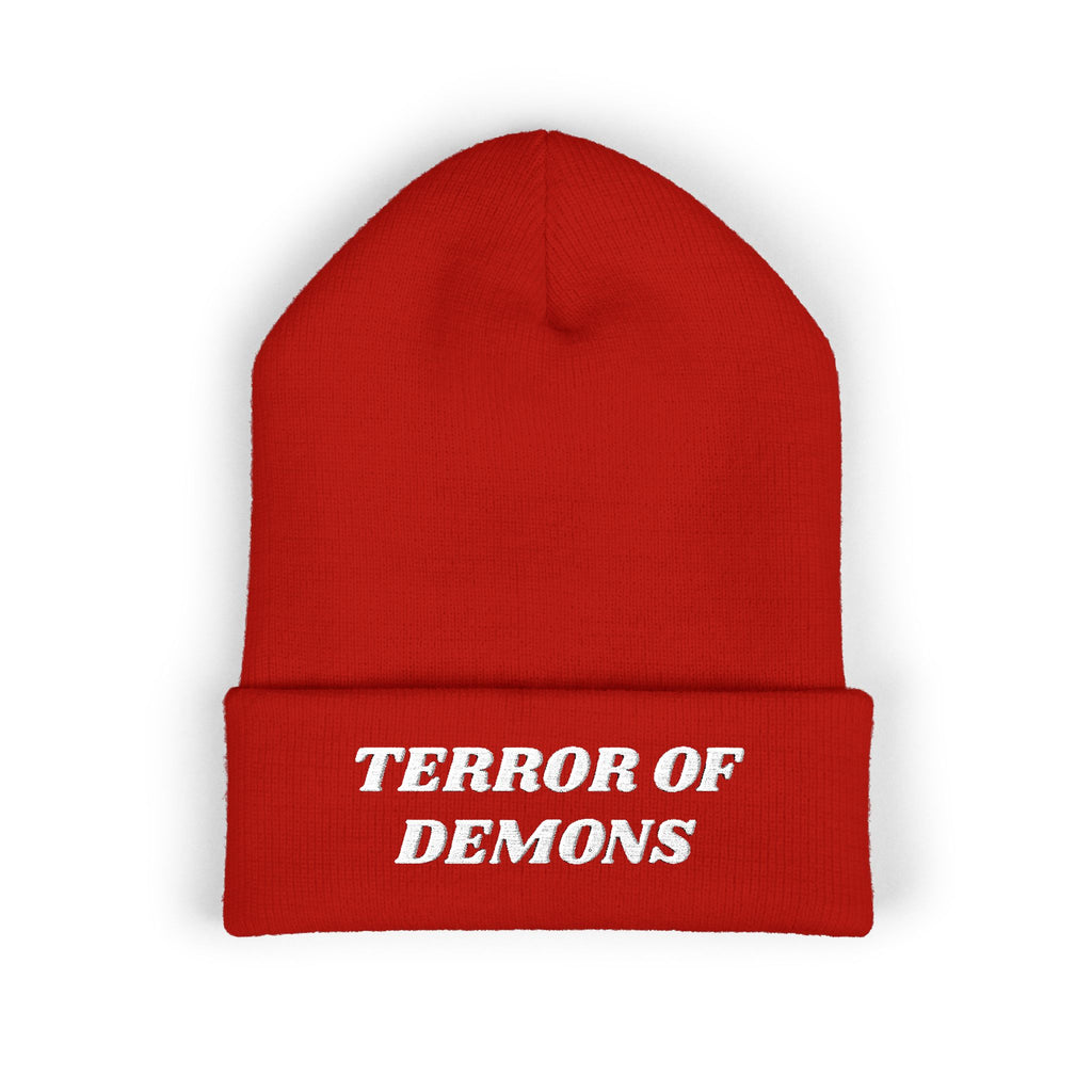 Terror of Demons Embroidered Cuffed Beanie Unisex