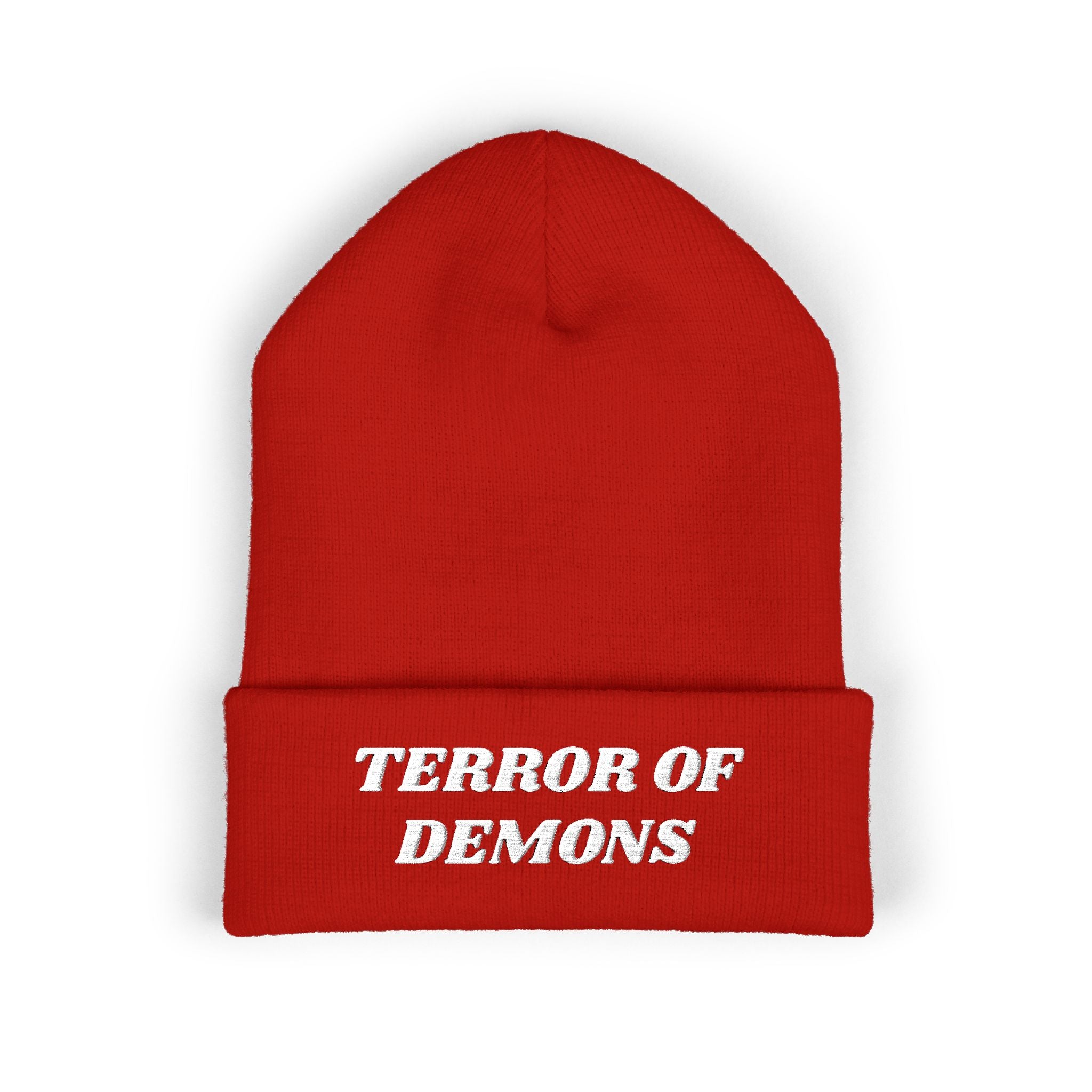 Terror of Demons Embroidered Cuffed Beanie Unisex