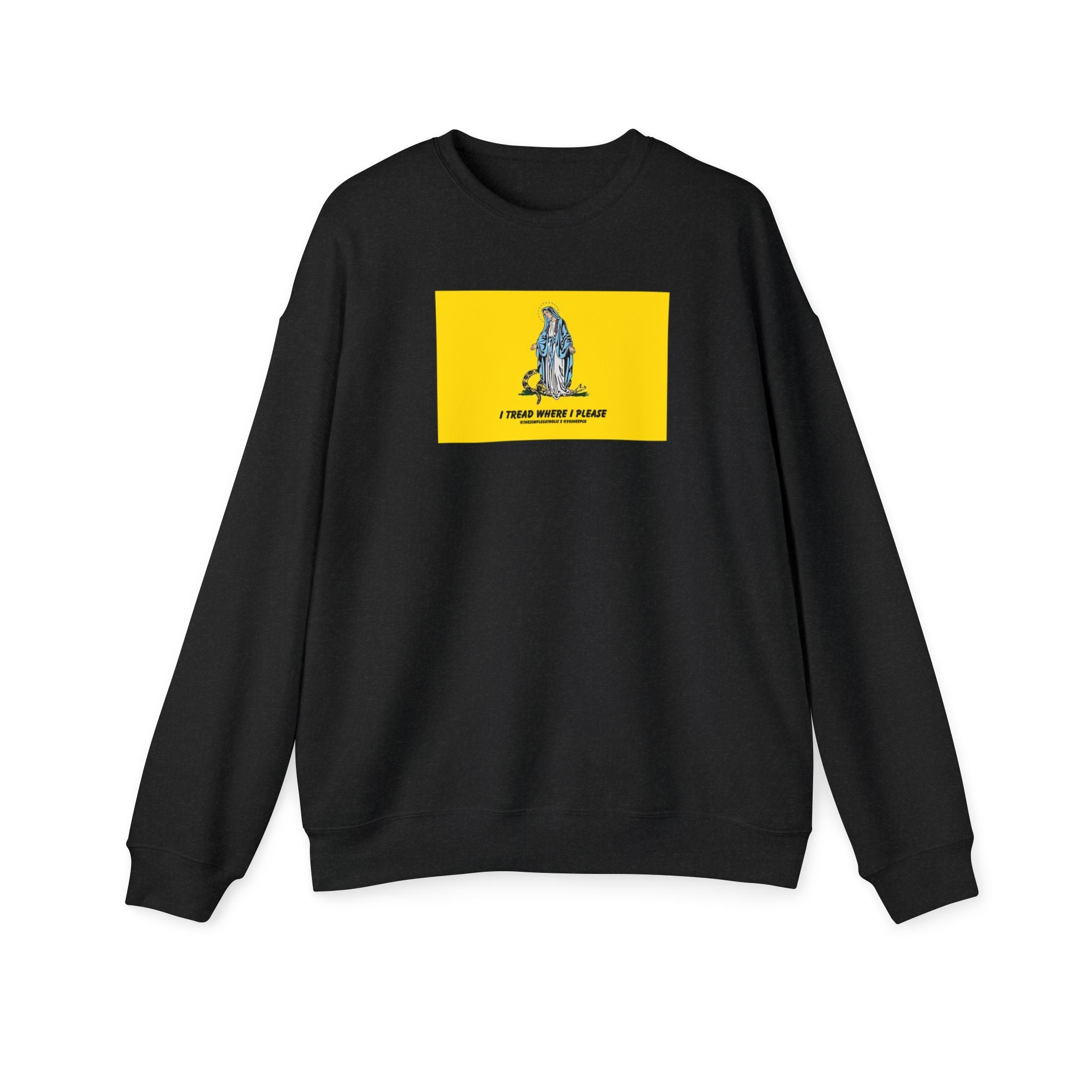 Our Lady Treads Where She Pleases - Premium Unisex Drop Shoulder Sweatshirt