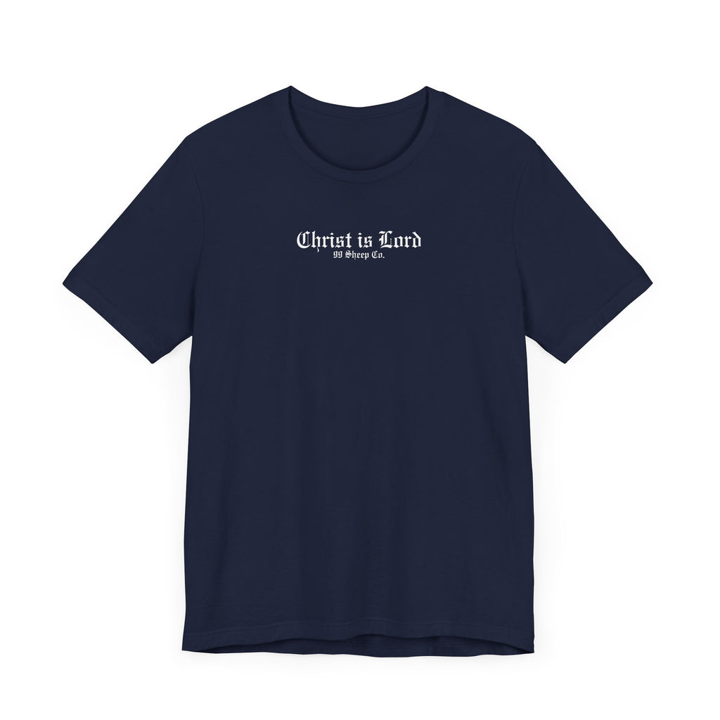 Christ is Lord - Minimal Gothic Print - Premium Unisex Tee