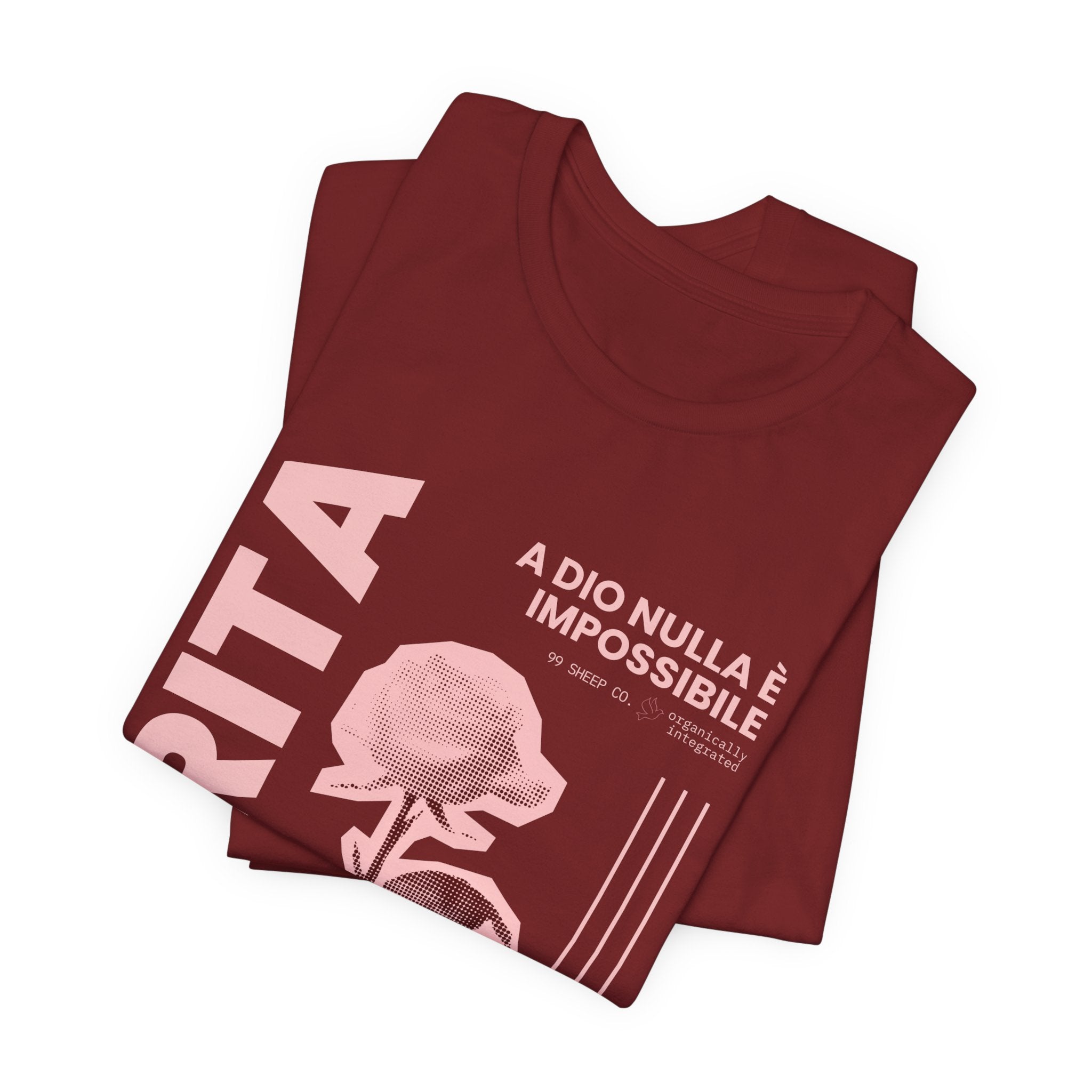 St. Rita of Cascia Women's Tee — "Nothing Is Impossible With God"