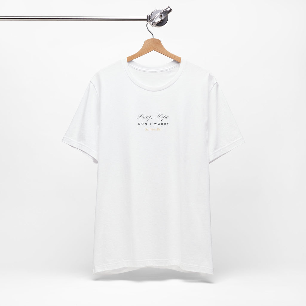 Padre Pio × Italy — "Pray, Hope, Don't Worry" Tee | Saints of the Pitch