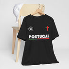 Our Lady of Fátima Catholic T-Shirt · Portugal Soccer Tee · Marian Devotion Apparel · Made in USA · 100% Profits Donated · 2026