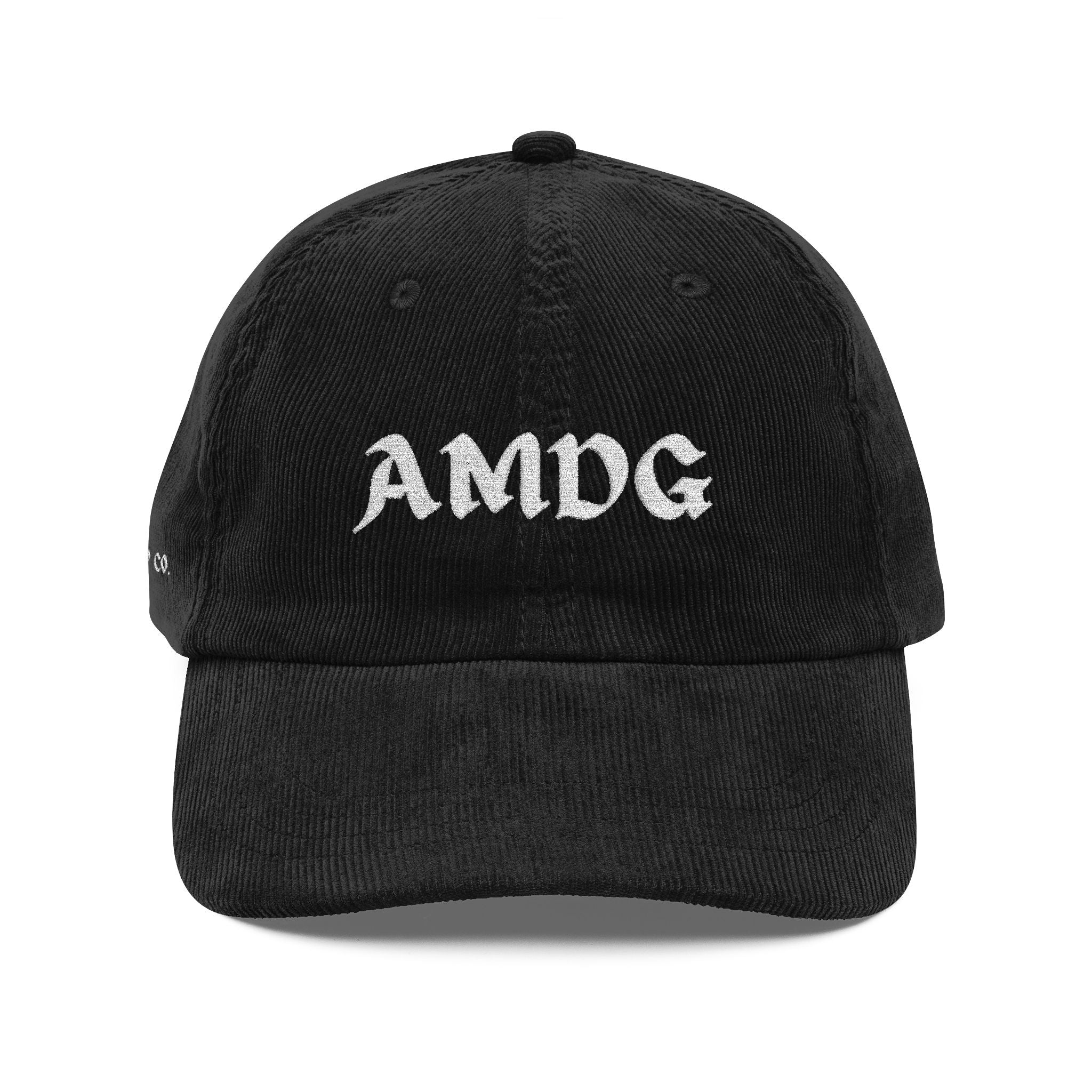 AMDG Vintage Embroidery Corduroy Cap