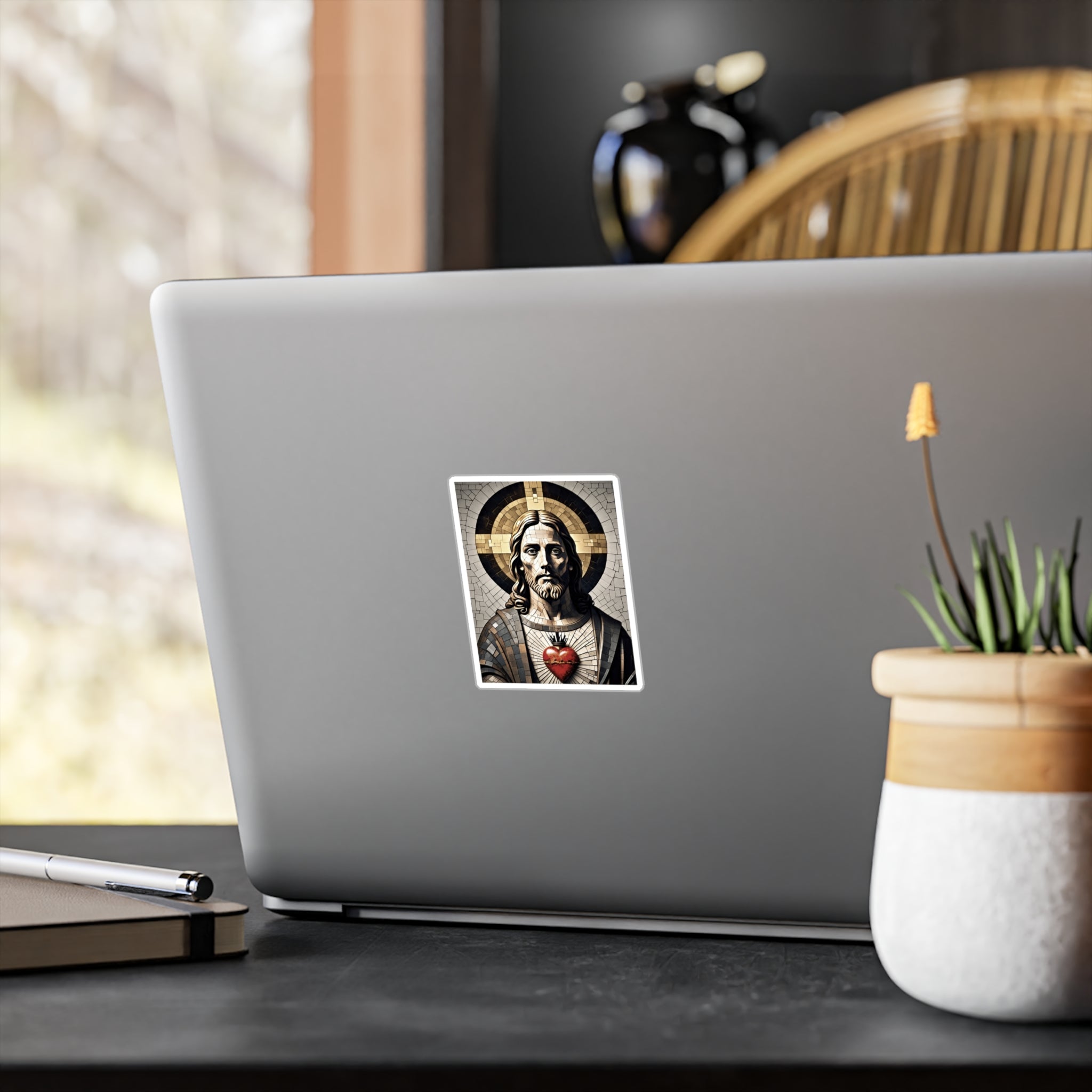 Sacred Heart of Jesus - Kiss-Cut Vinyl Decals, Christian Stickers, Religious Home Decor, Miraculous Love, Sacred Heart Art, Inspirational Gifts