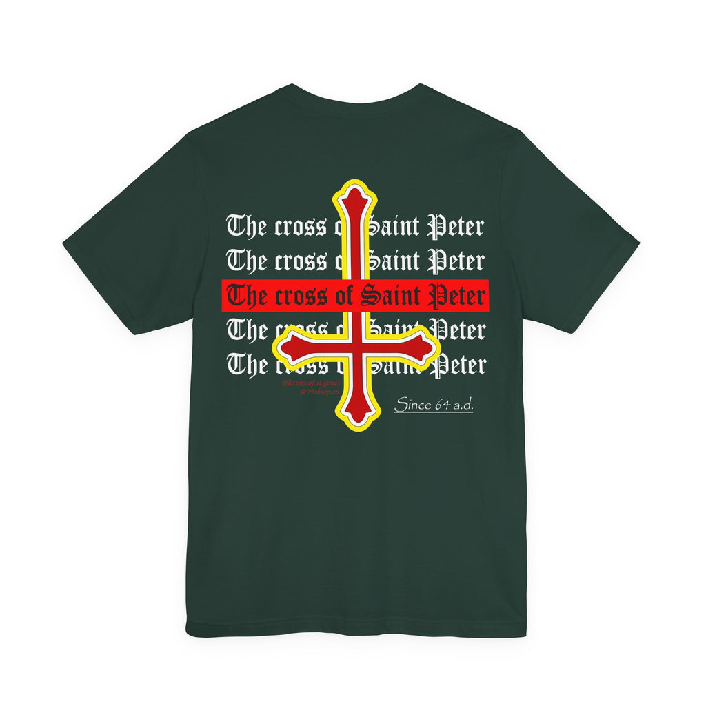 Saint Peter Cross Graphic Tee — Retro Gothic Unisex TShirt