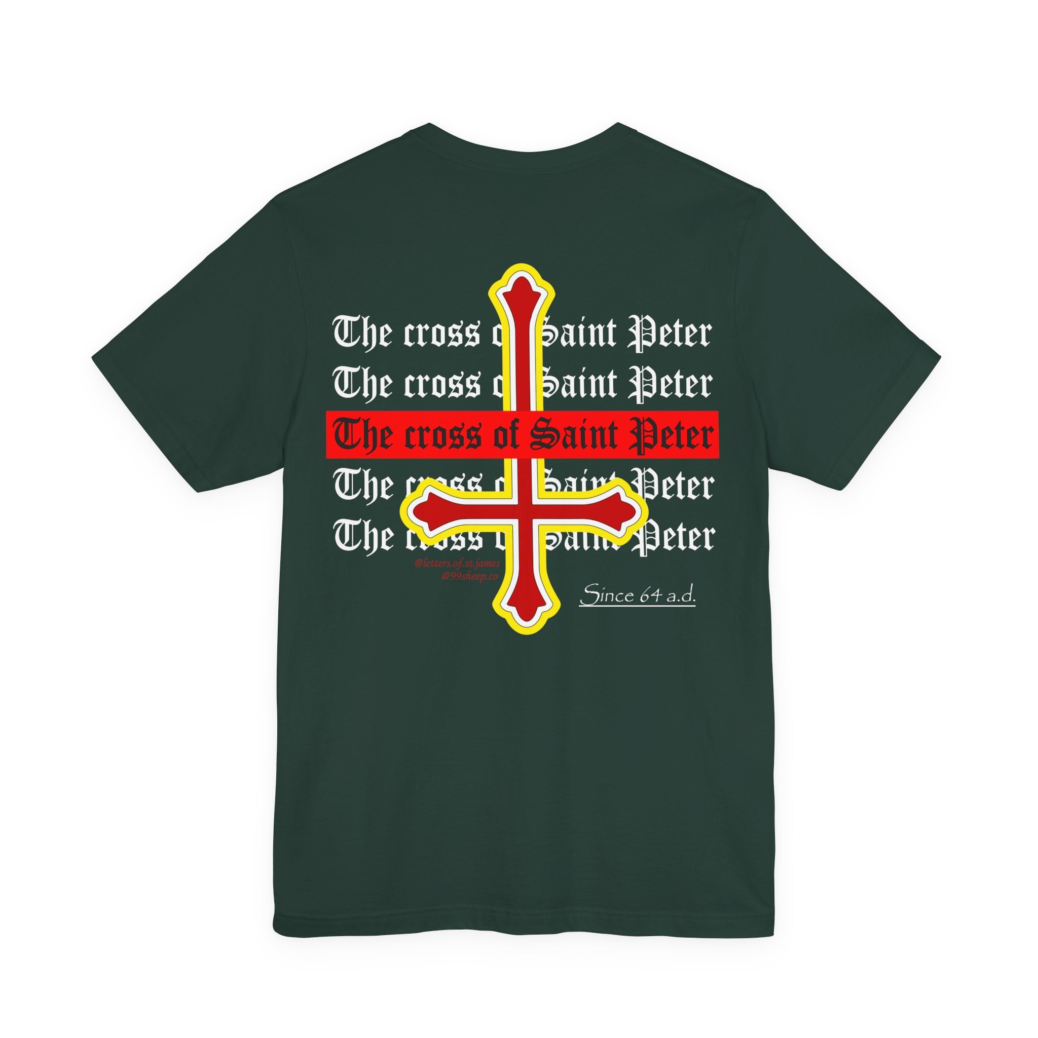Saint Peter Cross Graphic Tee — Retro Gothic Unisex TShirt