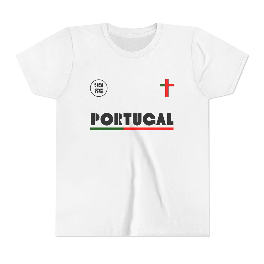 Our Lady of Fátima Catholic T-Shirt · Portugal Soccer Youth Tee · Unisex Marian Devotion Apparel · Made in USA · 100% Profits Donated · 2026