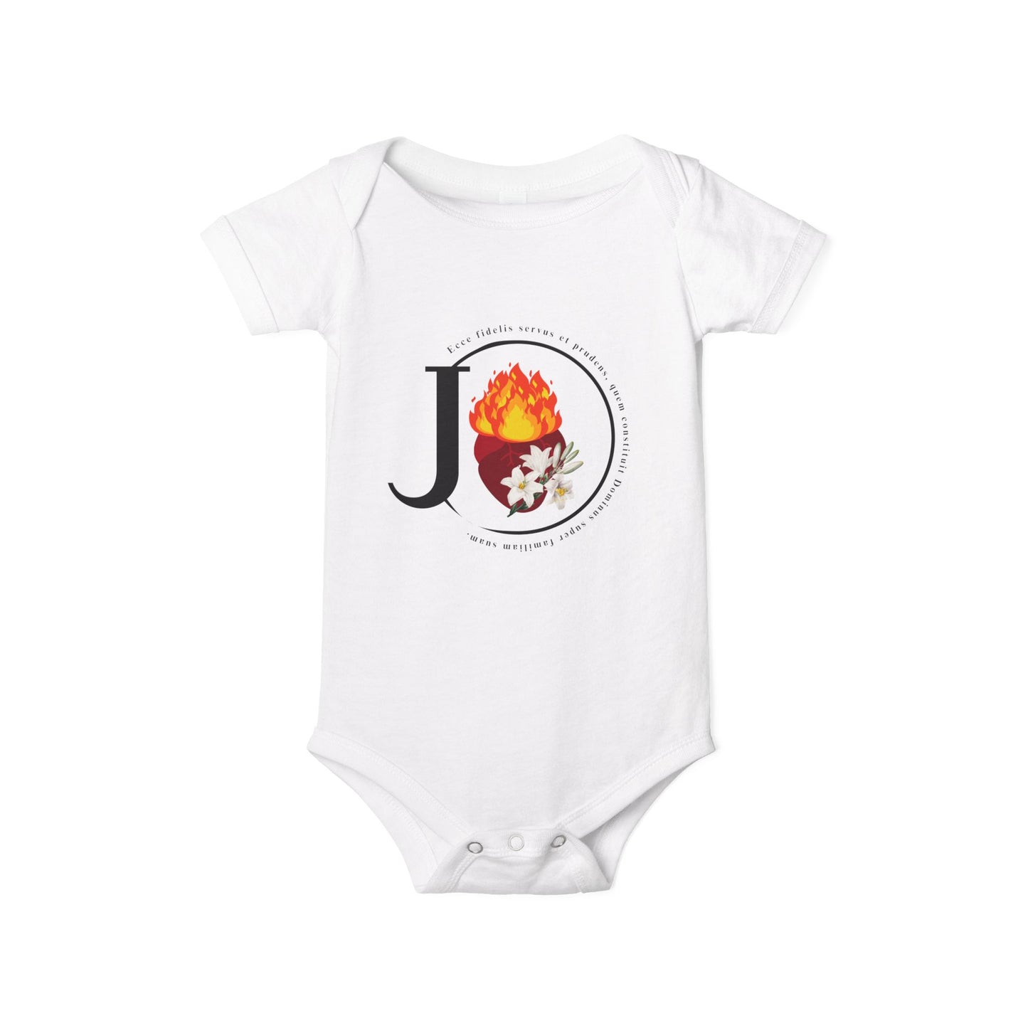 St. Joseph Chaste Heart Jersey One Piece - Adorable Premium Baby Bodysuit