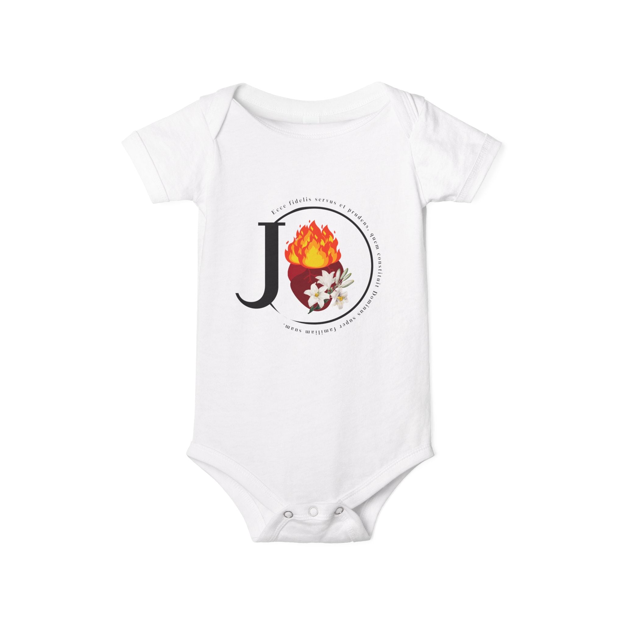 St. Joseph Chaste Heart Jersey One Piece - Adorable Premium Baby Bodysuit
