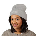 Deus Vult Embroidered Cuffed Beanie Unisex - Military Green