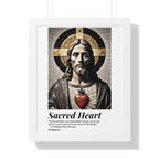 Sacred Heart of Jesus Vertical Mosaic Poster | Religious Wall Art, Home Decor, Christian Gift, Artwork