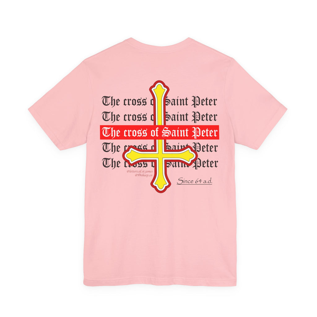 Saint Peter Cross Graphic Tee — Retro Gothic Unisex TShirt