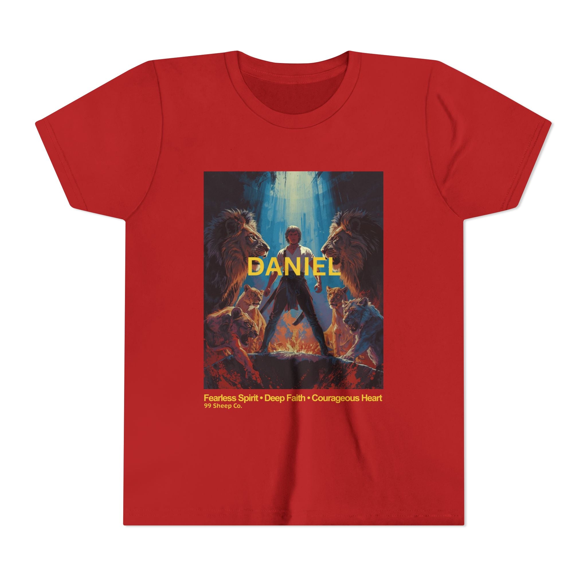 Daniel in the Lion's Den - Unisex - Youth Short Sleeve Tee - Graphic Shirt