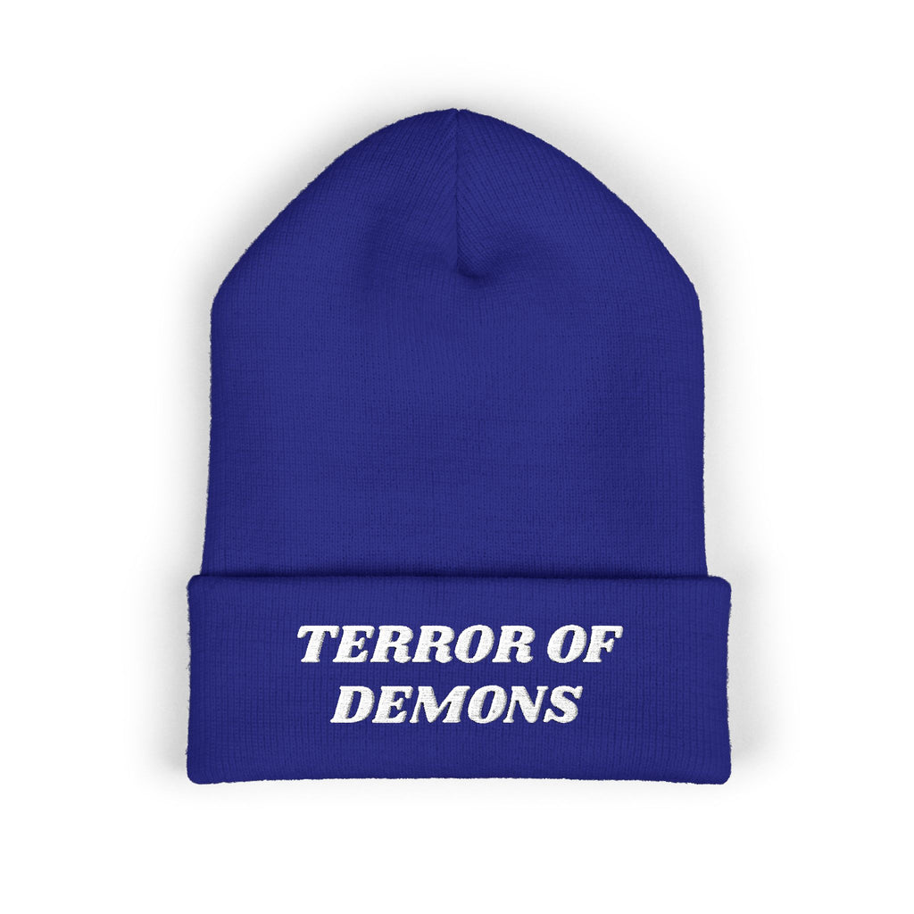 Terror of Demons Embroidered Cuffed Beanie Unisex