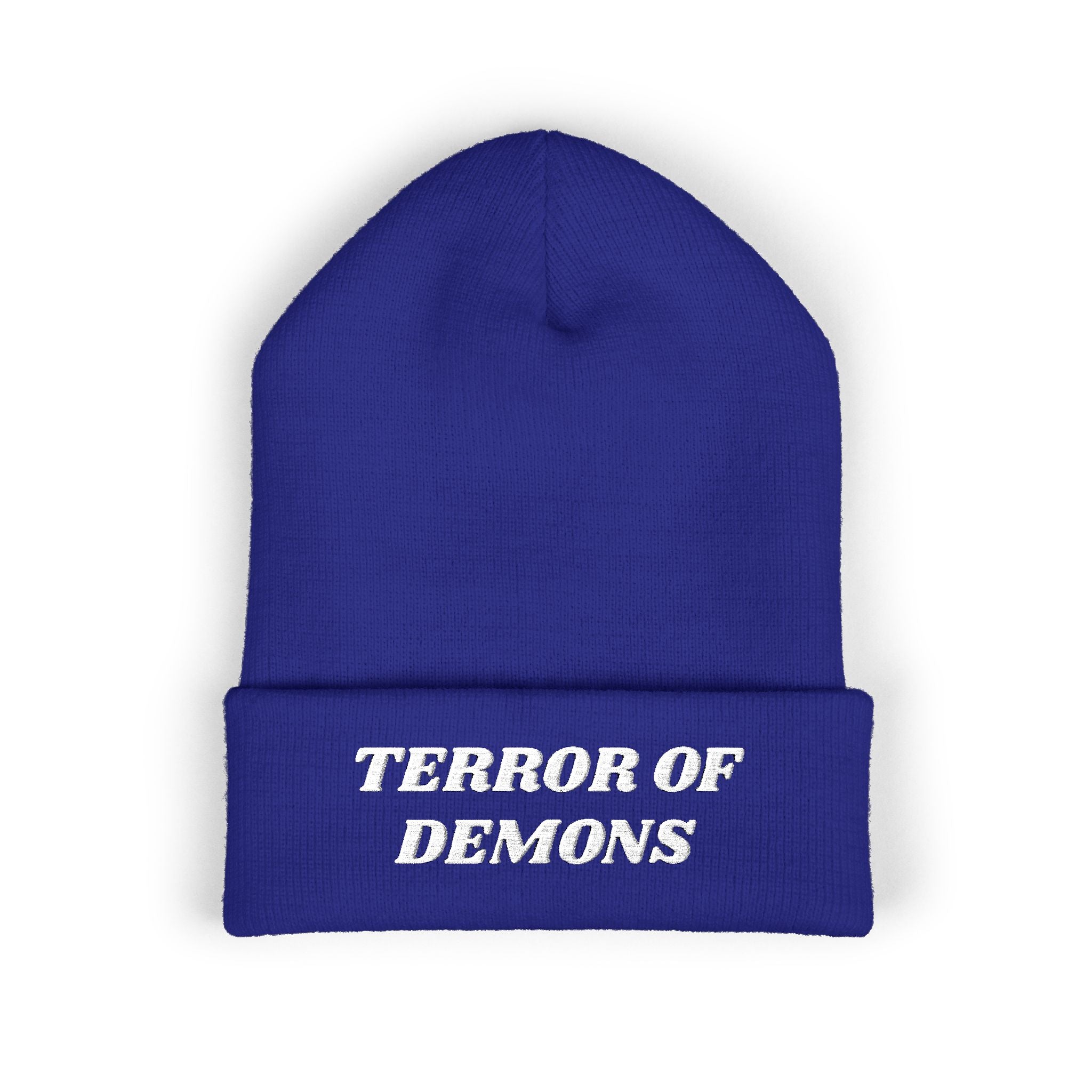 Terror of Demons Embroidered Cuffed Beanie Unisex
