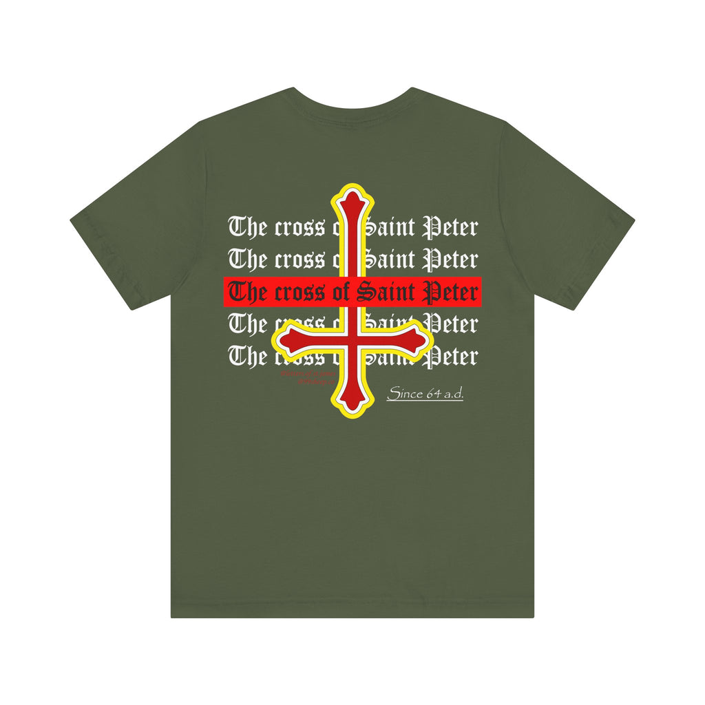 Saint Peter Cross Graphic Tee — Retro Gothic Unisex TShirt