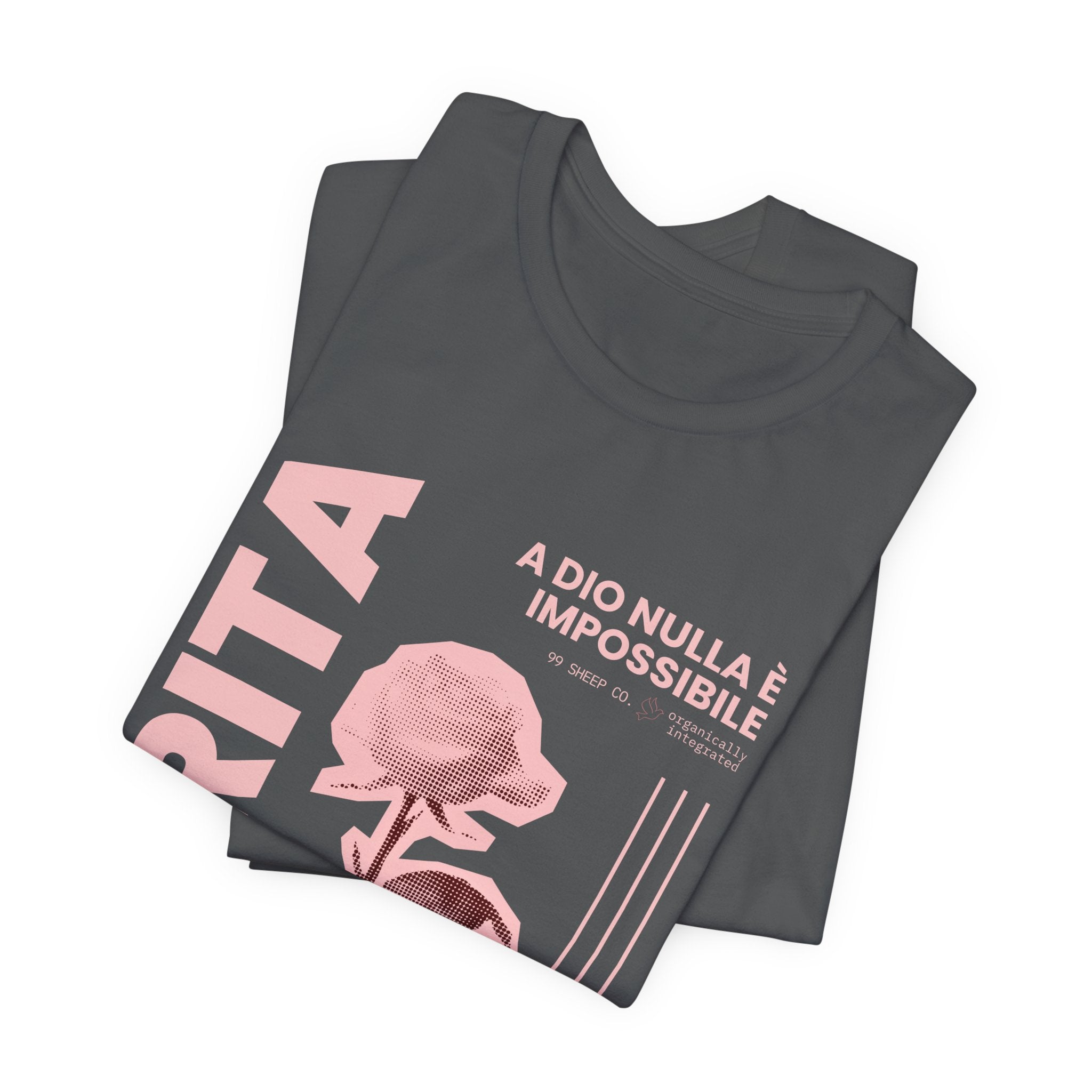 St. Rita of Cascia Women's Tee — "Nothing Is Impossible With God"