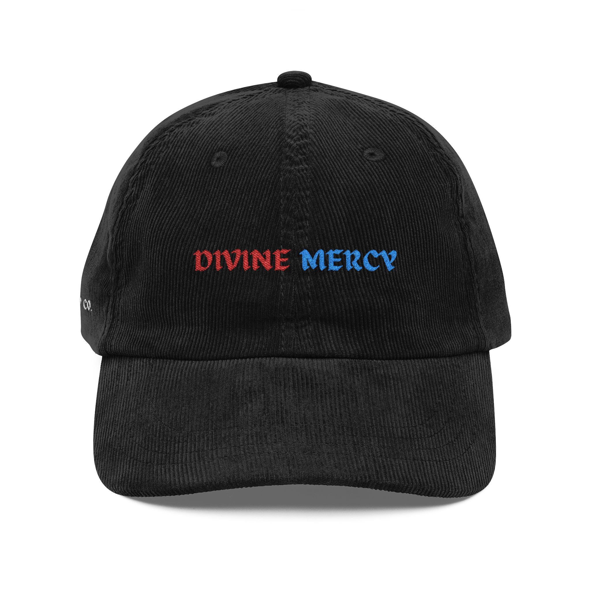 Divine Mercy Vintage Embroidery Corduroy Cap