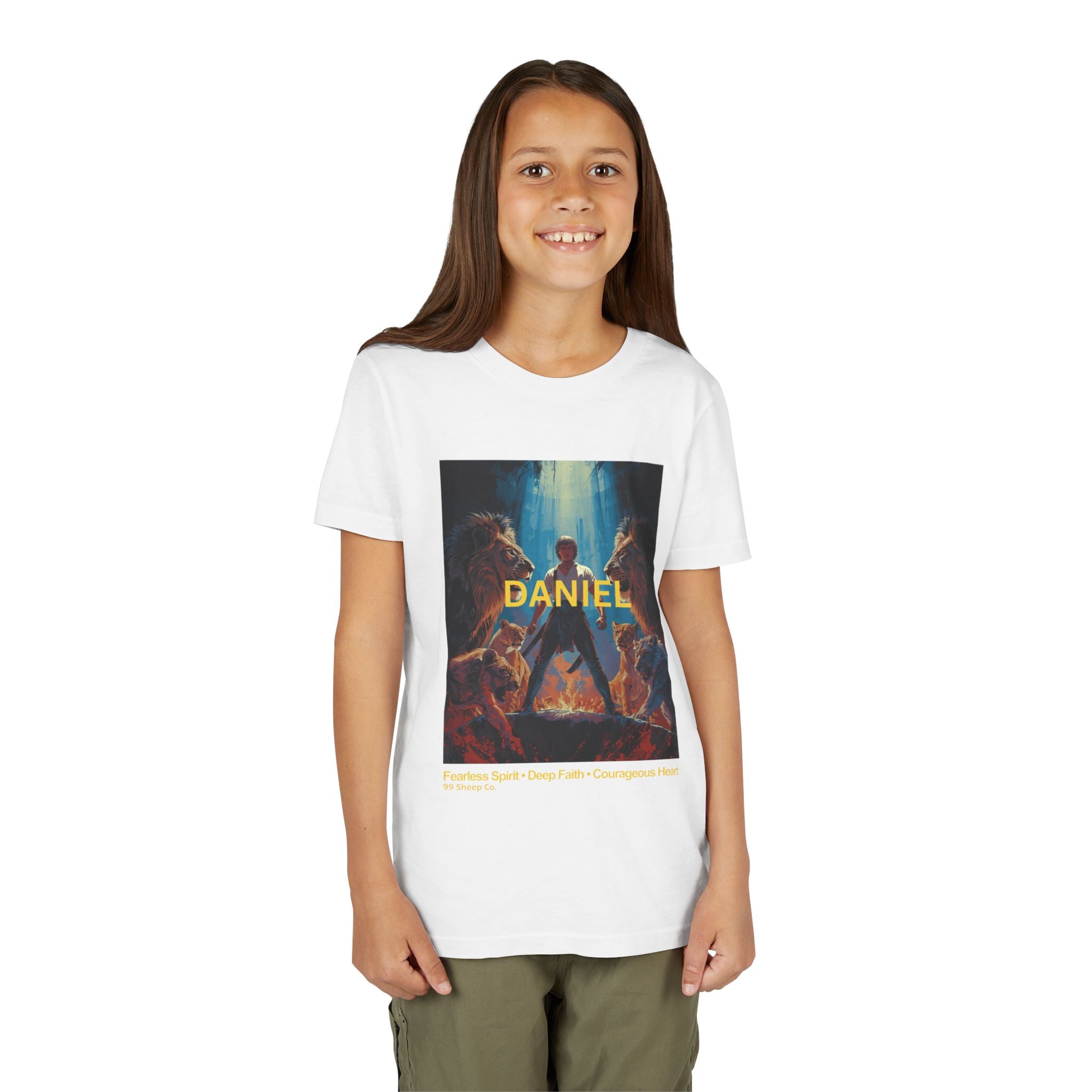 Daniel in the Lion's Den - Unisex - Youth Short Sleeve Tee - Graphic Shirt