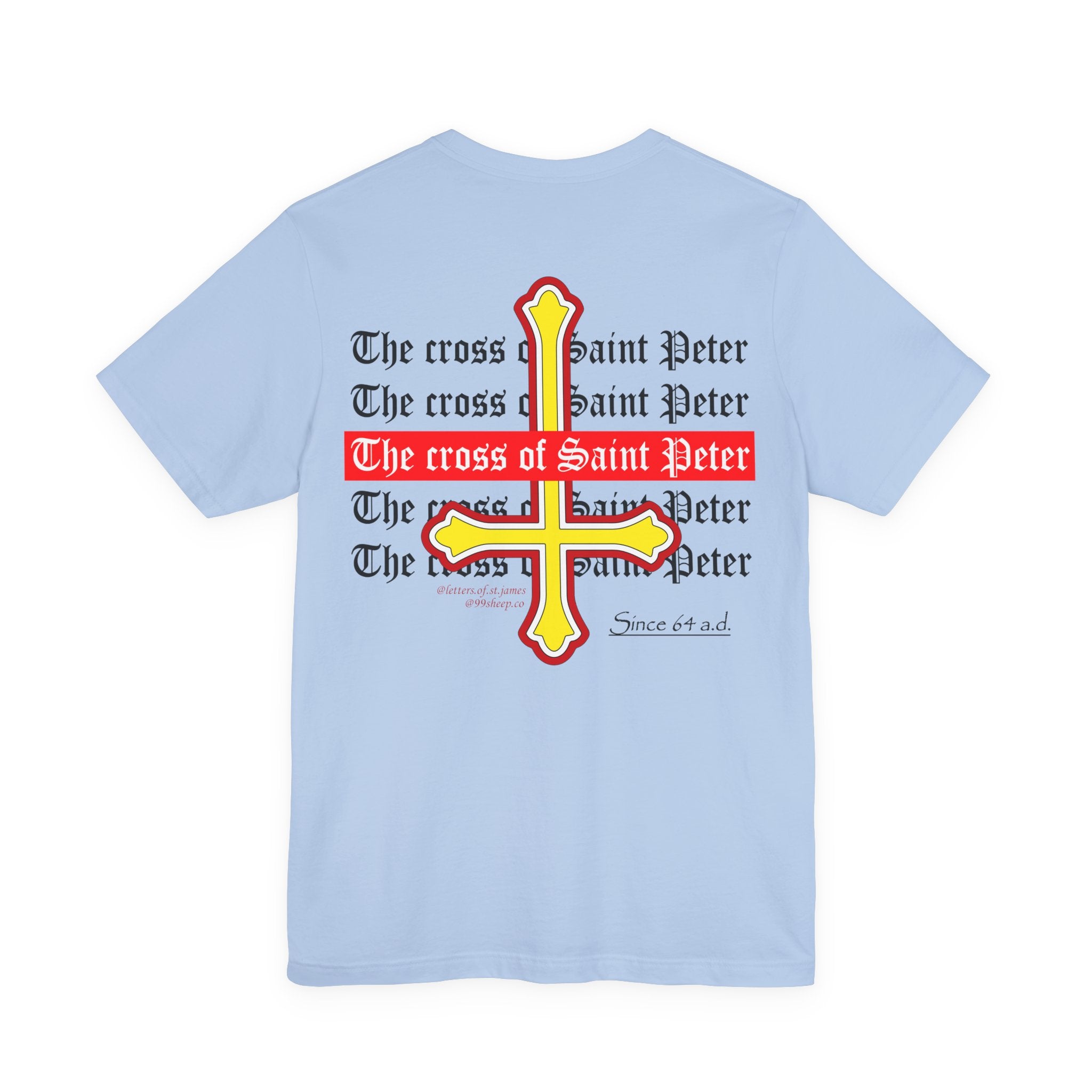 Saint Peter Cross Graphic Tee — Retro Gothic Unisex TShirt