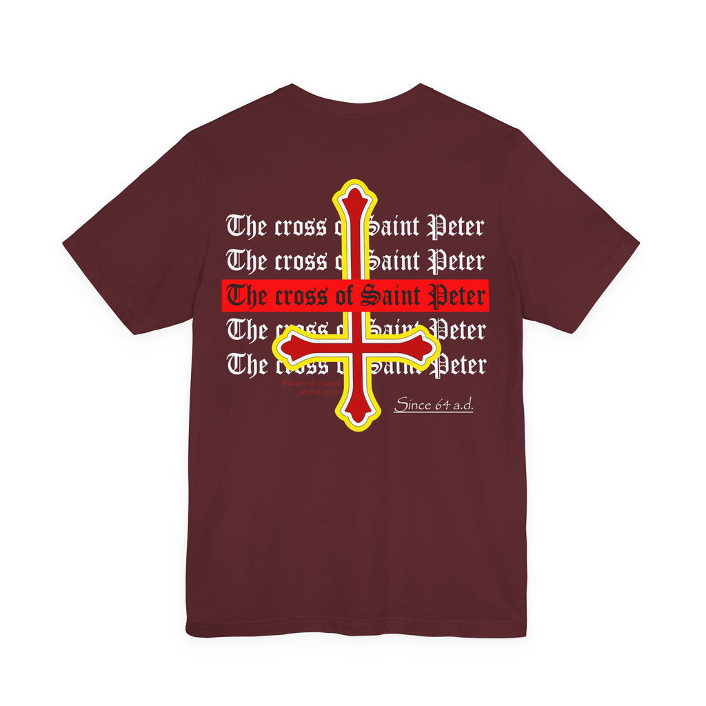 Saint Peter Cross Graphic Tee — Retro Gothic Unisex TShirt