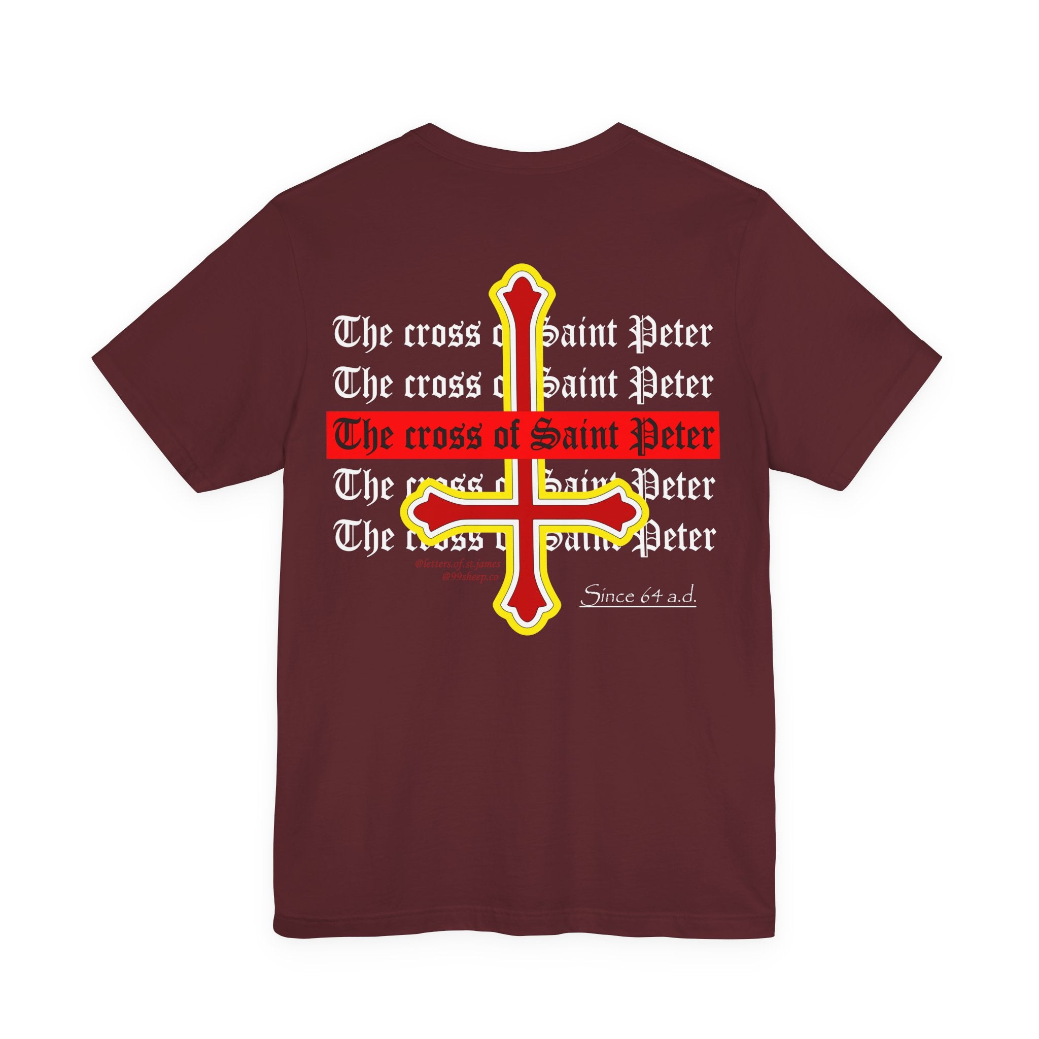Saint Peter Cross Graphic Tee — Retro Gothic Unisex TShirt