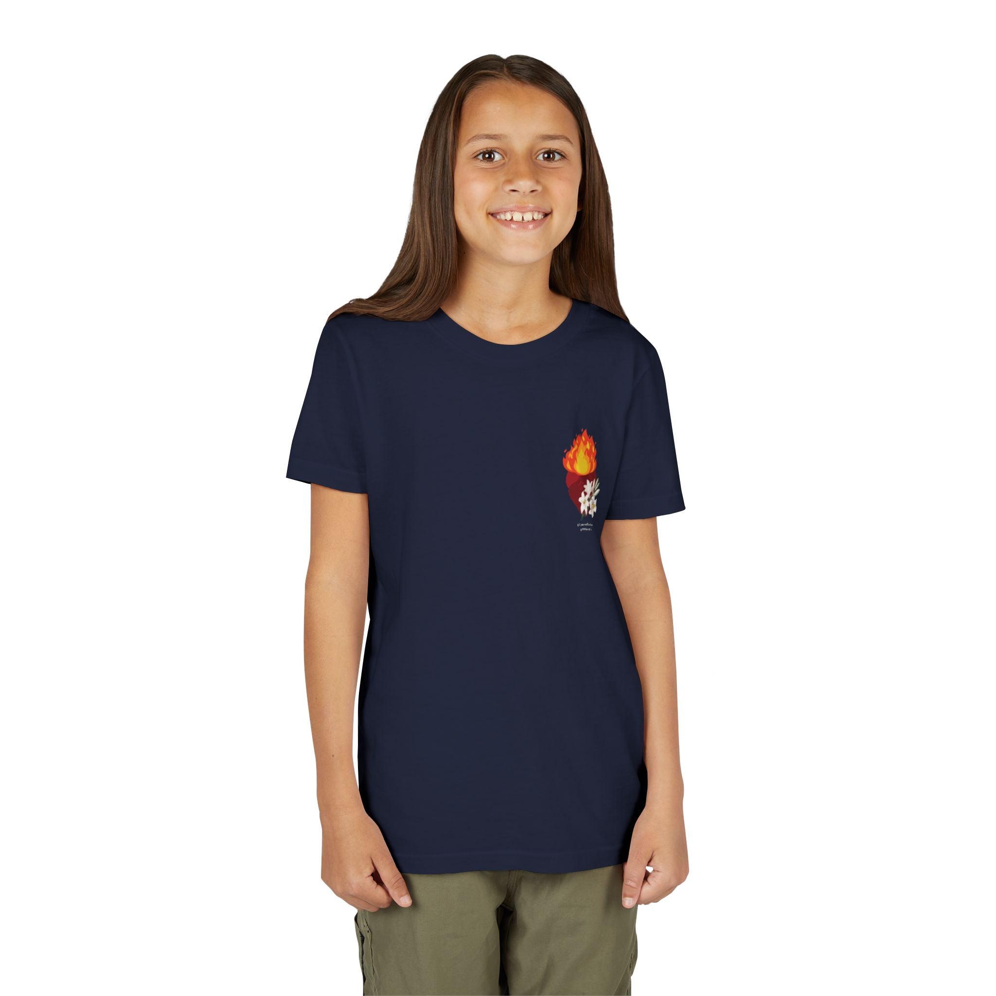 St. Joseph Chaste Heart - Unisex Youth Short Sleeve Tee - Graphic Shirt