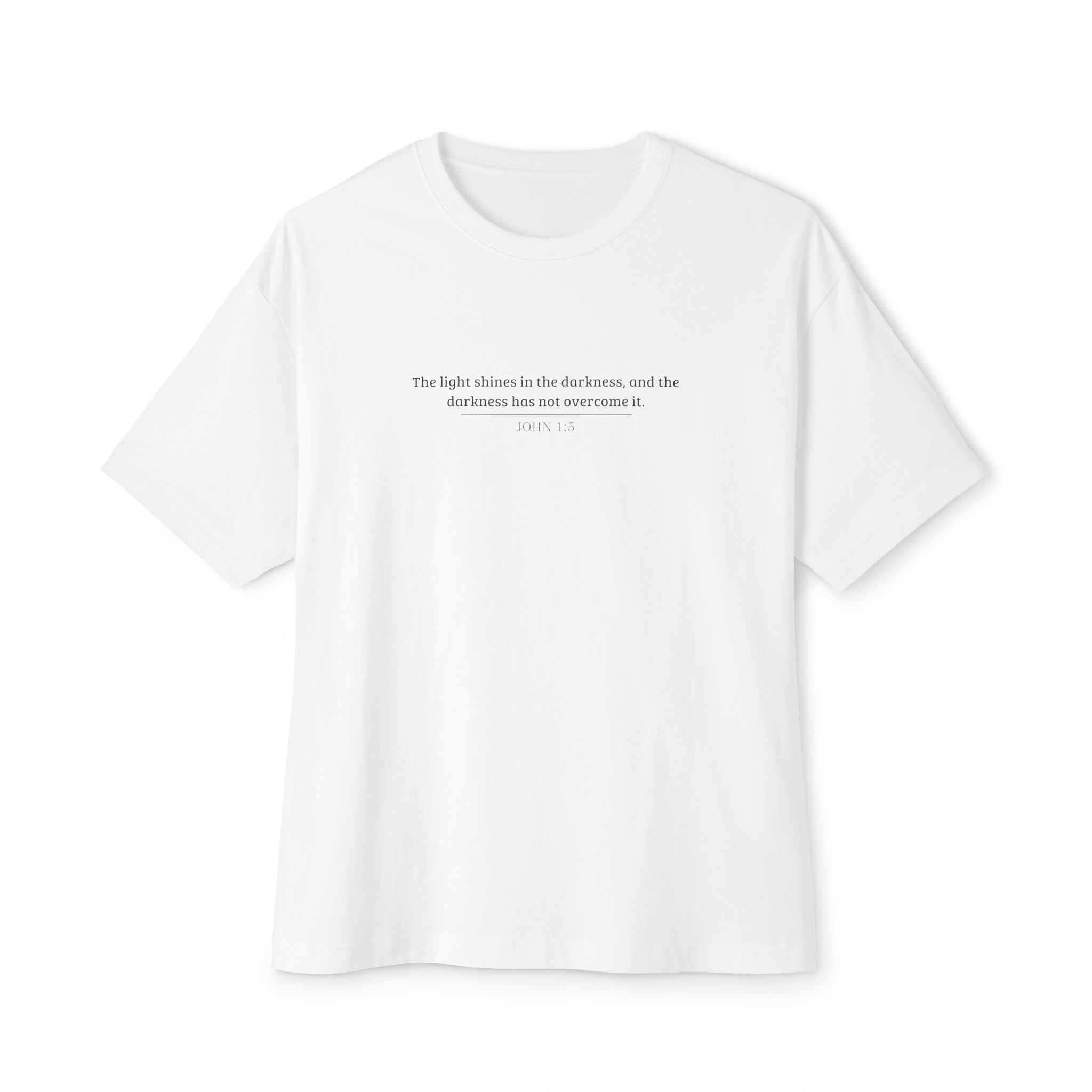 John 1:5 - Unisex Oversized Boxy Tee