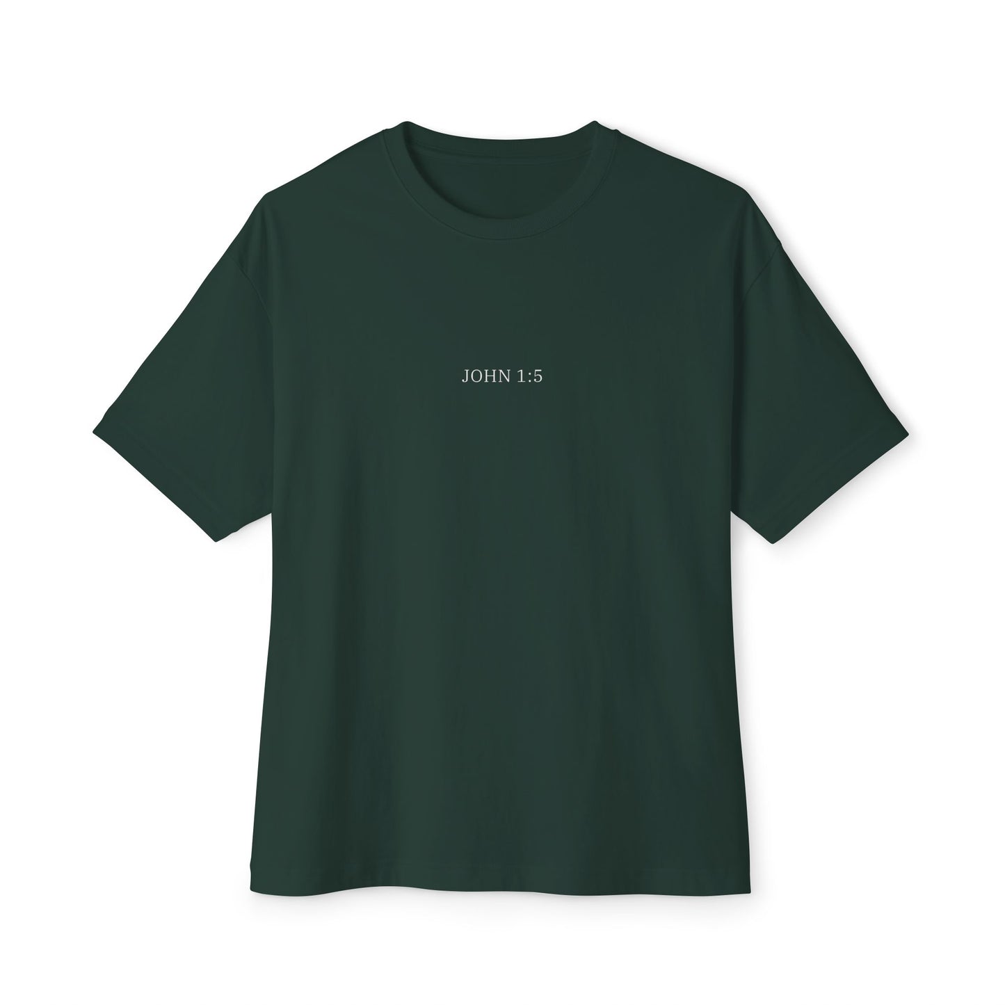 John 1:5 (Minimalist) - Unisex Oversized Boxy Tee