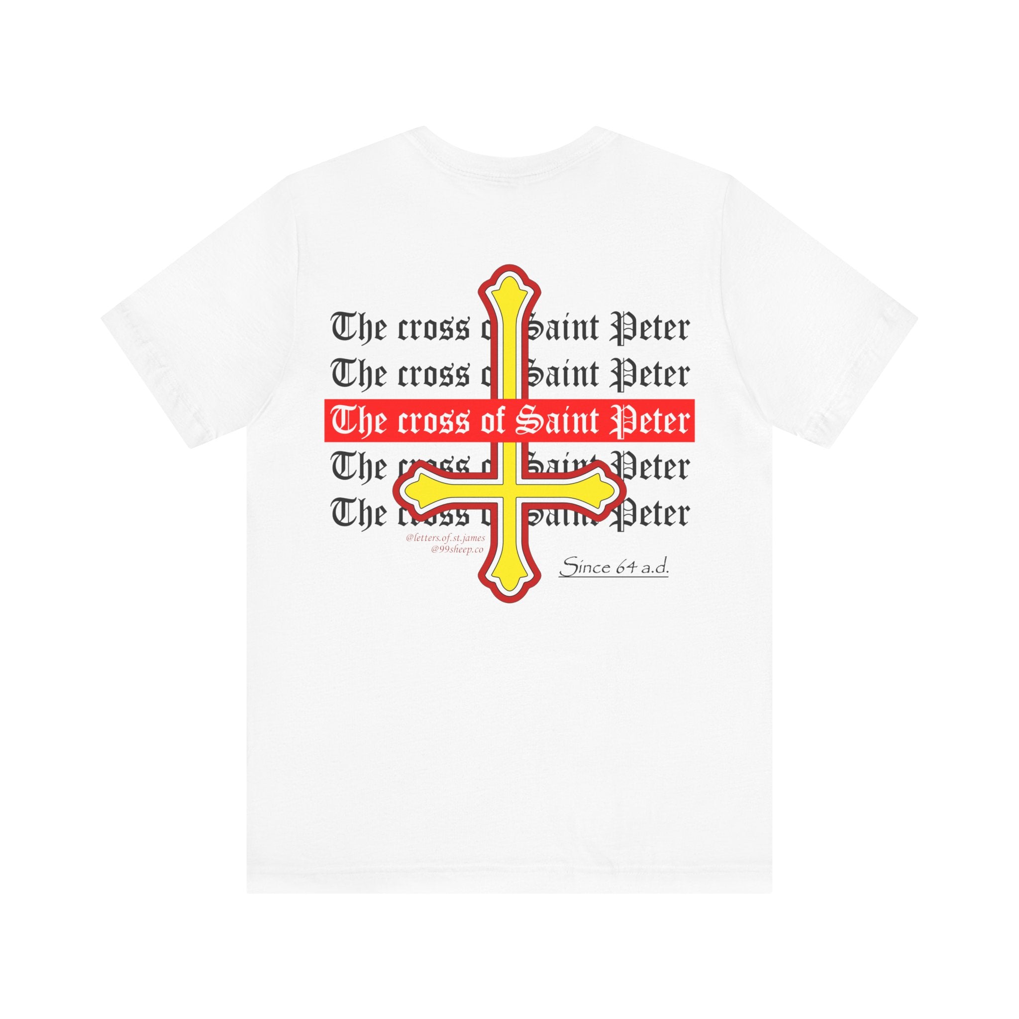 Saint Peter Cross Graphic Tee — Retro Gothic Unisex TShirt
