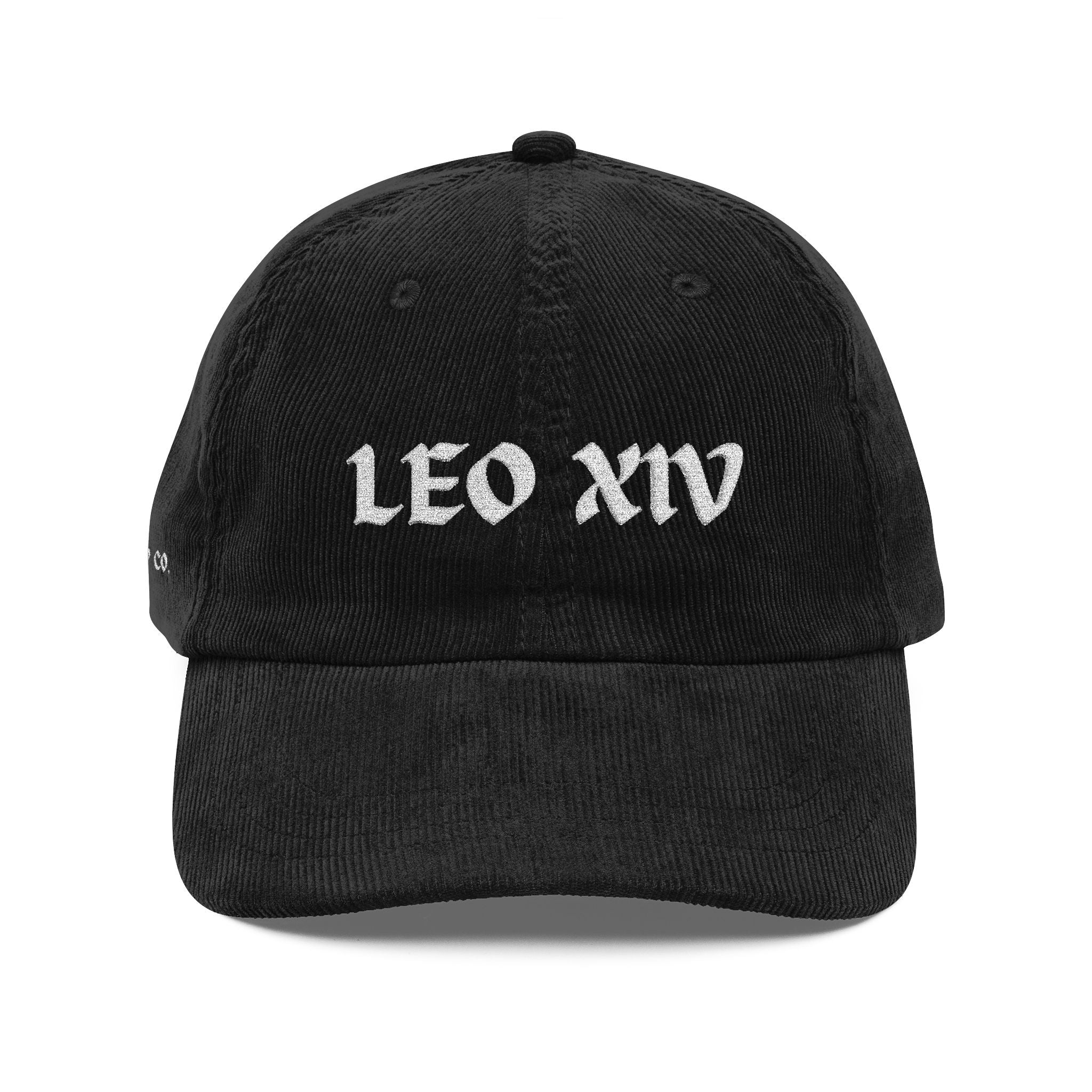 LEO XIV Vintage Embroidery Corduroy Cap