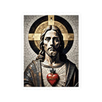 Sacred Heart of Jesus - Kiss-Cut Vinyl Decals, Christian Stickers, Religious Home Decor, Miraculous Love, Sacred Heart Art, Inspirational Gifts