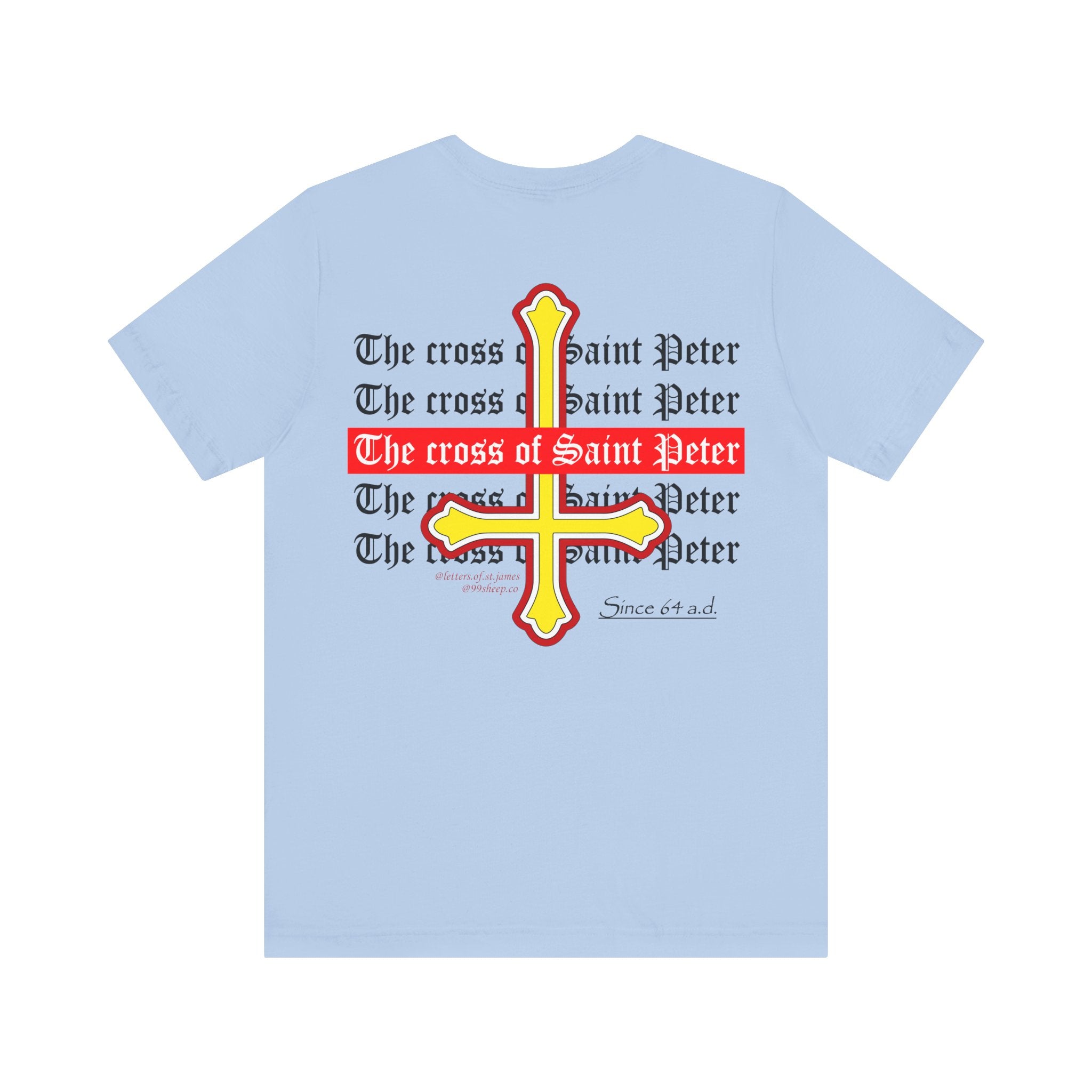 Saint Peter Cross Graphic Tee — Retro Gothic Unisex TShirt