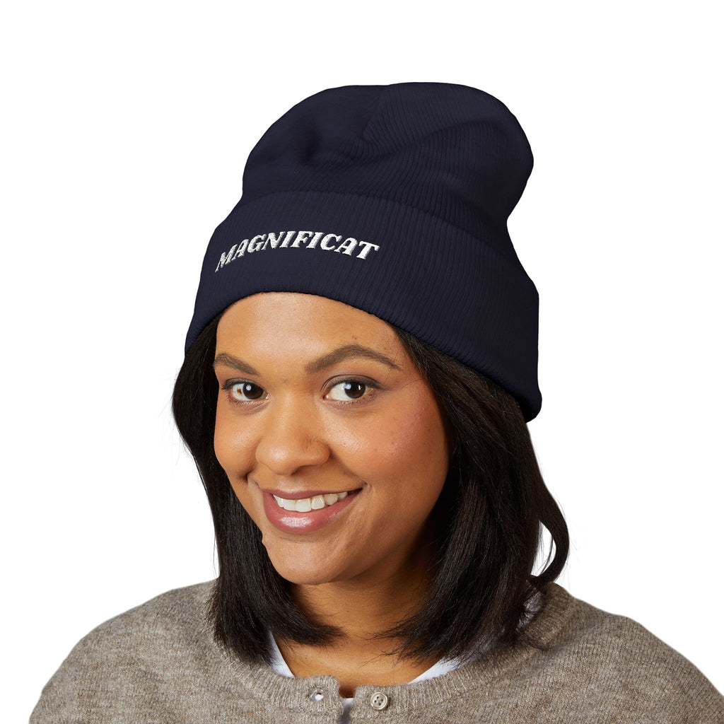 Magnificat Embroidered Cuffed Beanie Unisex