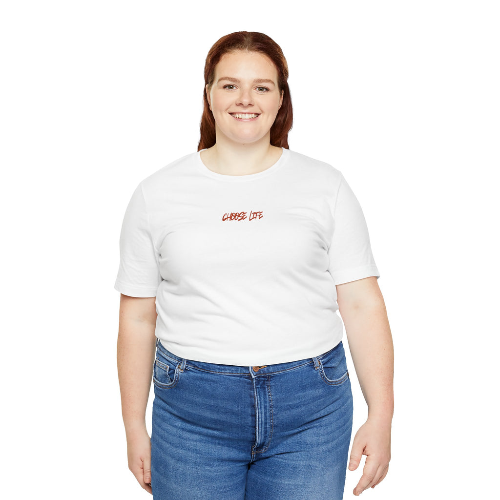 Choose Life - Unisex Tee by @thecrunchycatholicmom