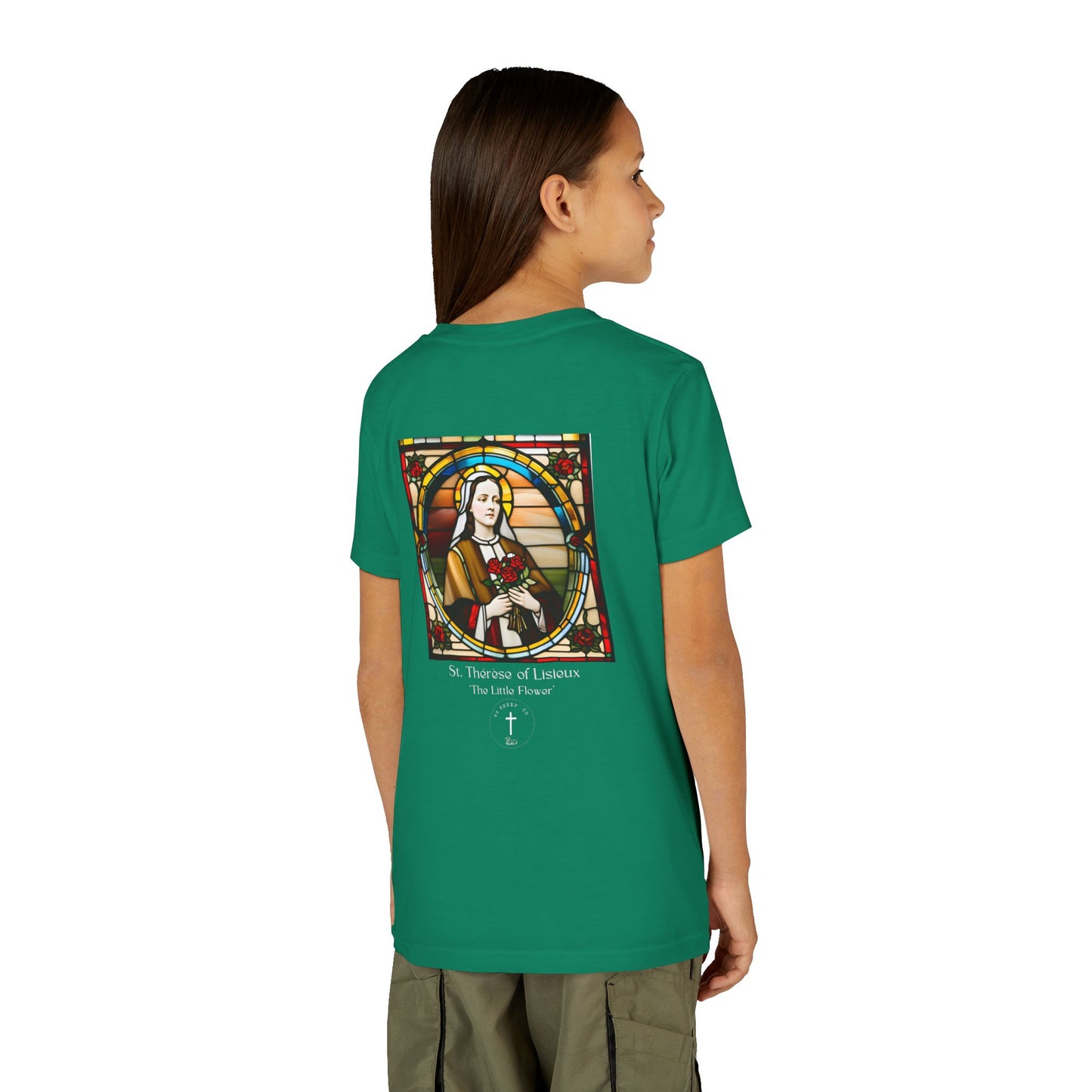 St. Therese of Lisieux Design - Unisex - Youth Short Sleeve Tee - Graphic Shirt