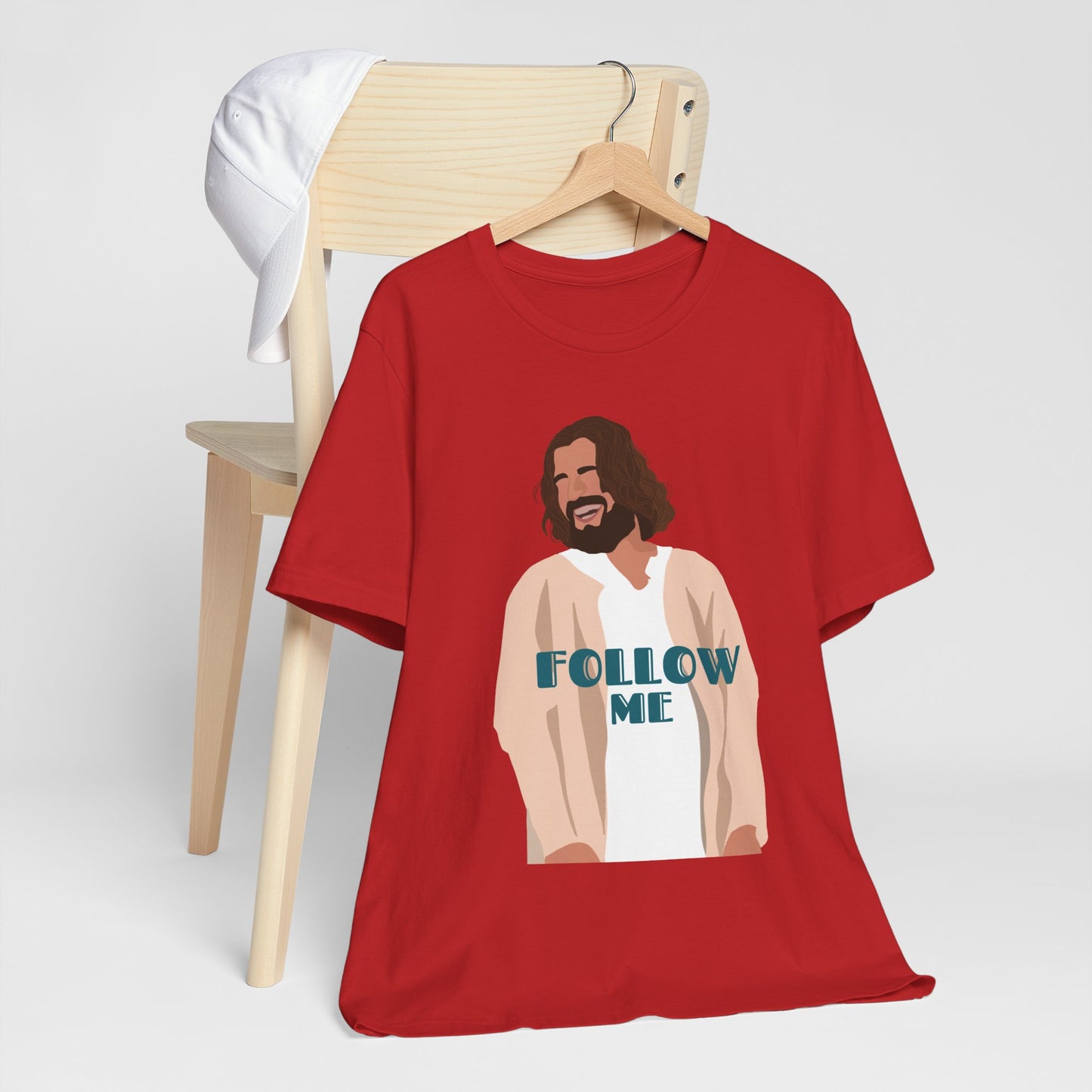 Jesus - Follow Me - 99 Sheep Signature Collection - Premium Unisex Adult Tee Shirt