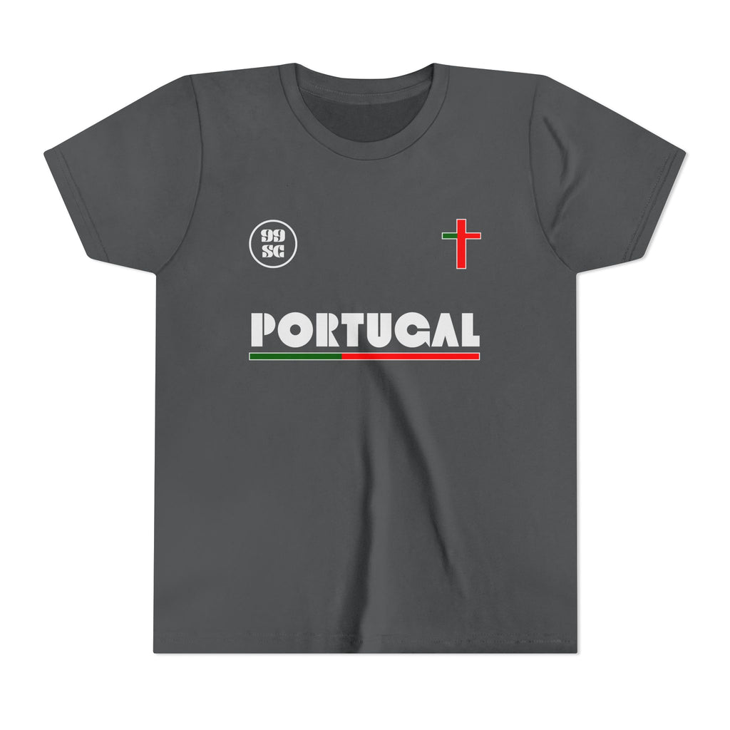 Our Lady of Fátima Catholic T-Shirt · Portugal Soccer Youth Tee · Unisex Marian Devotion Apparel · Made in USA · 100% Profits Donated · 2026