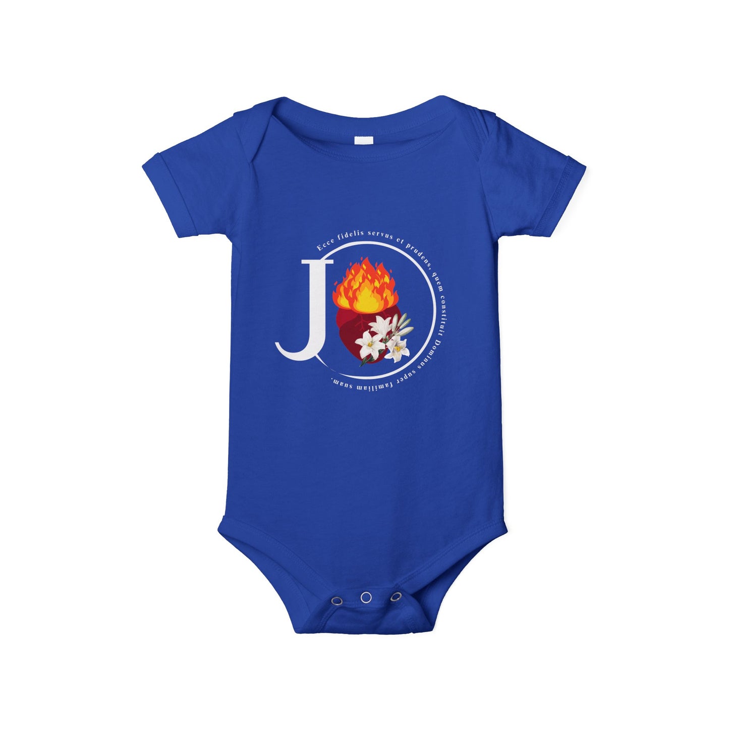 St. Joseph Chaste Heart Jersey One Piece - Adorable Premium Baby Bodysuit