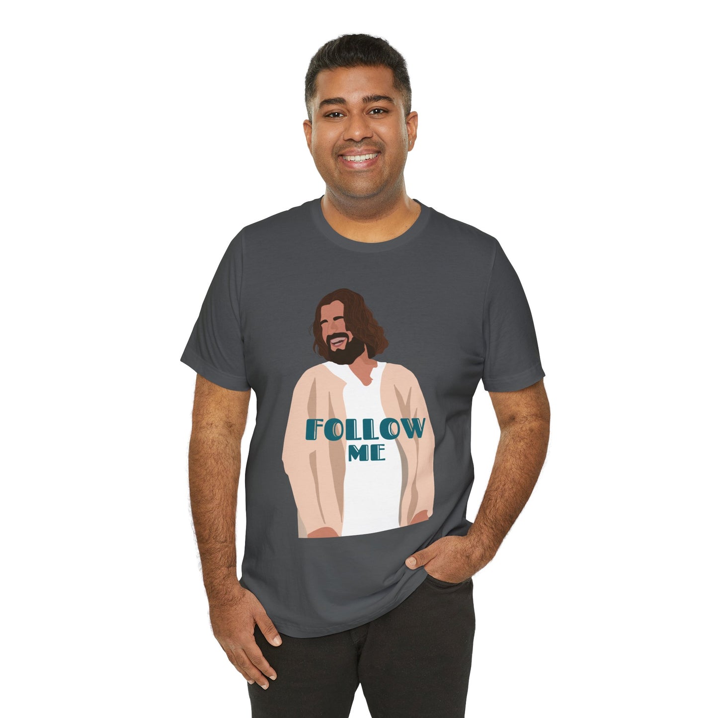 Jesus - Follow Me - 99 Sheep Signature Collection - Premium Unisex Adult Tee Shirt