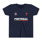 Our Lady of Fátima Catholic T-Shirt · Portugal Soccer Youth Tee · Unisex Marian Devotion Apparel · Made in USA · 100% Profits Donated · 2026