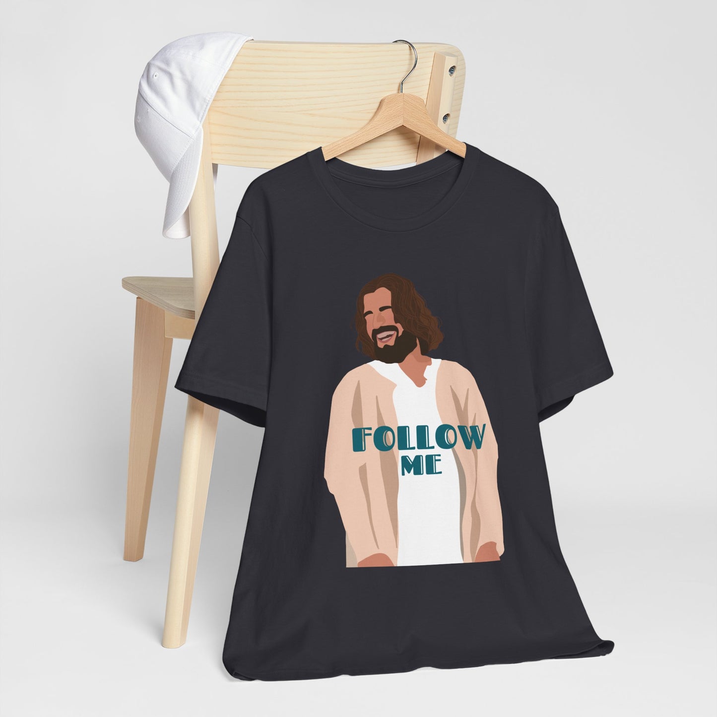 Jesus - Follow Me - 99 Sheep Signature Collection - Premium Unisex Adult Tee Shirt