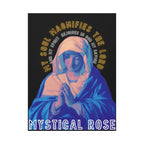 Mystical Rose Limited Edition - Virgin Mary Praying - Premium Black Matte Canvas Print — Religious Wall Art for Home & Bedroom Decor
