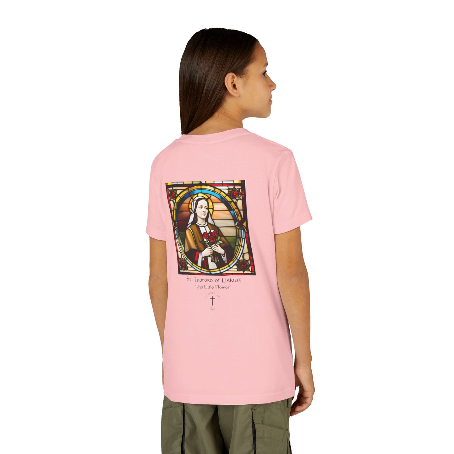 St. Therese of Lisieux Design - Unisex - Youth Short Sleeve Tee - Graphic Shirt