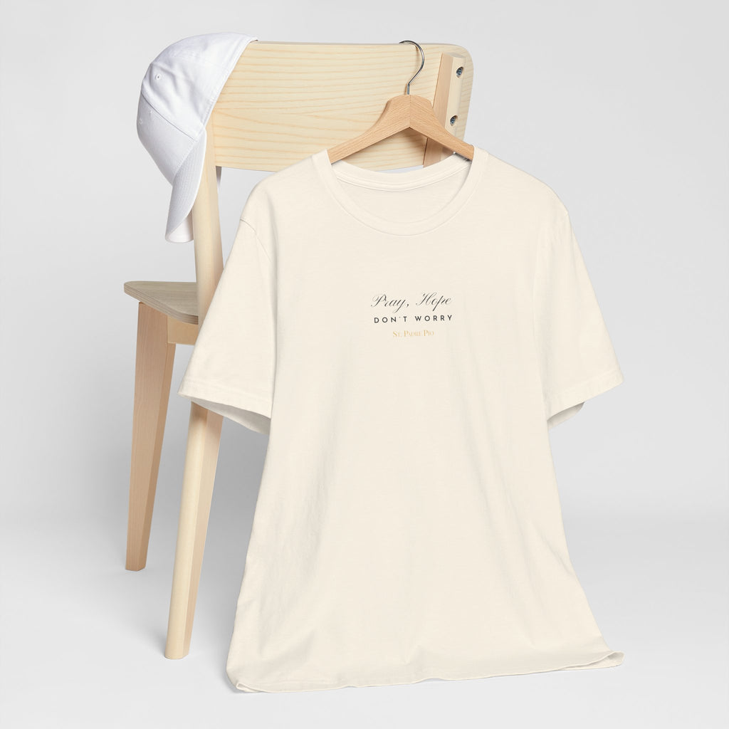 Padre Pio × Italy — "Pray, Hope, Don't Worry" Tee | Saints of the Pitch